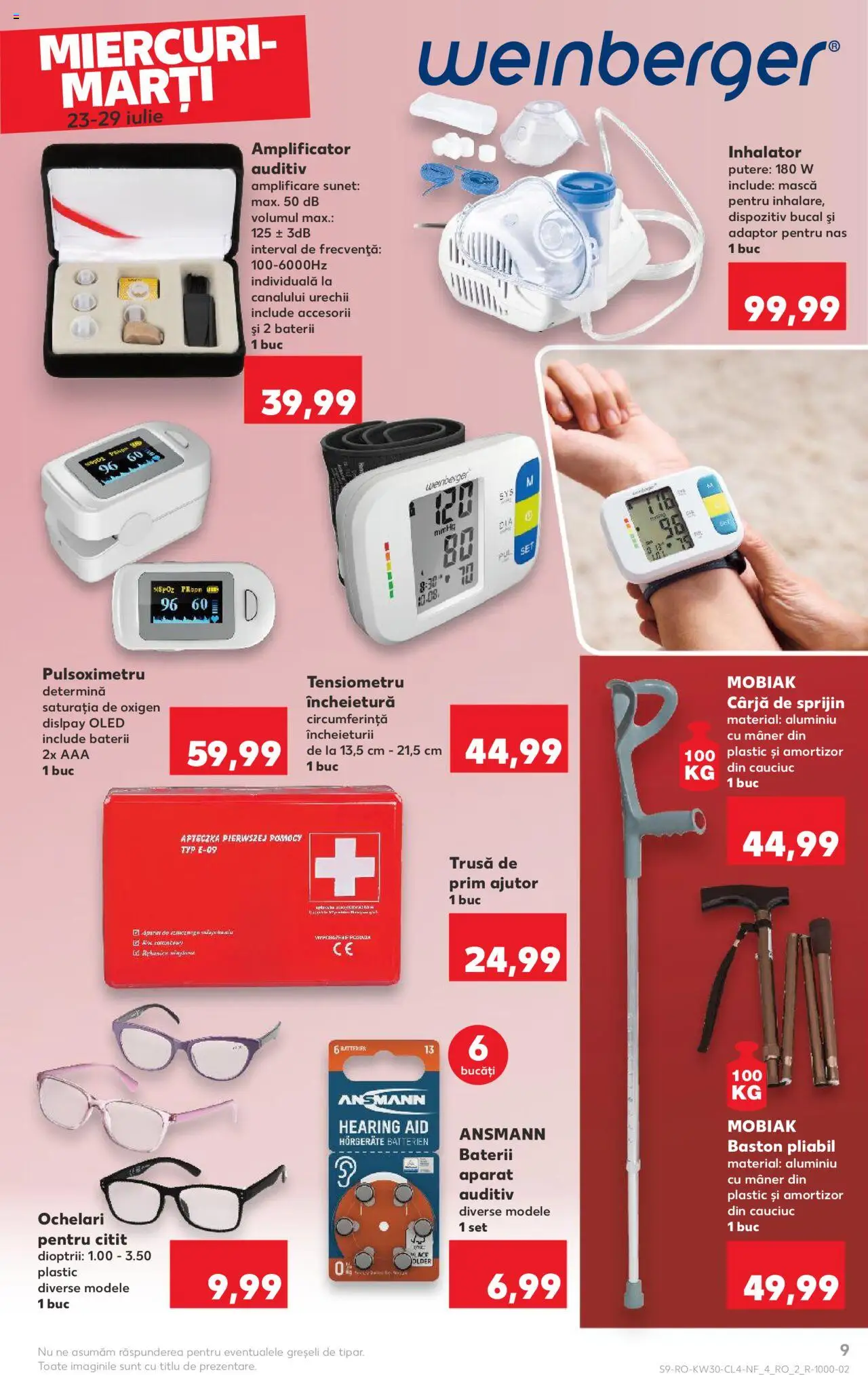Catalog Kaufland 23 - 28 Iulie 2025 | Pagina 9 | Produse: Tensiometru, Ochelari, Mâner, Baterii