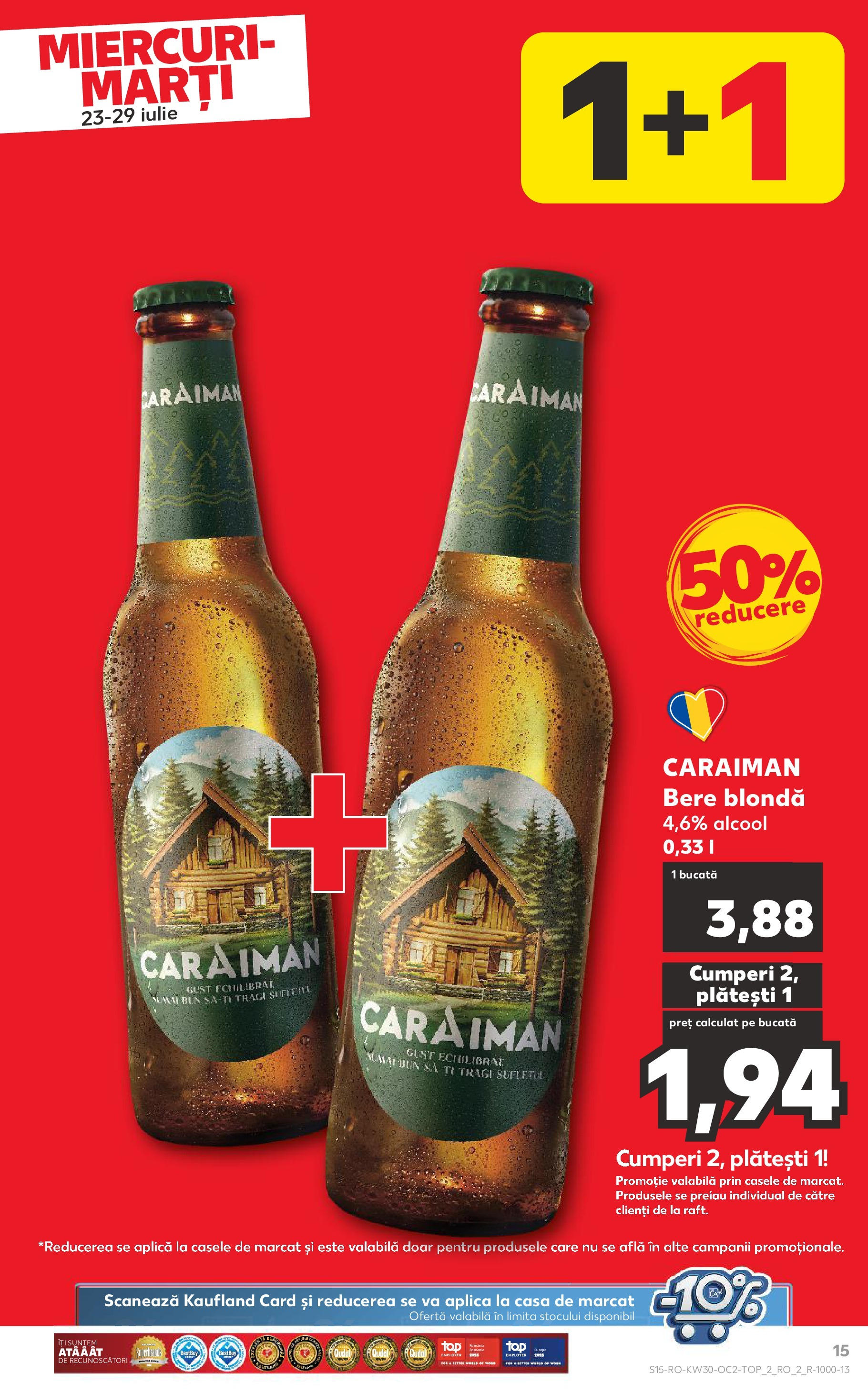 Catalog Kaufland 23 - 28 Iulie 2025 | Pagina 15 | Produse: Raft, Bere