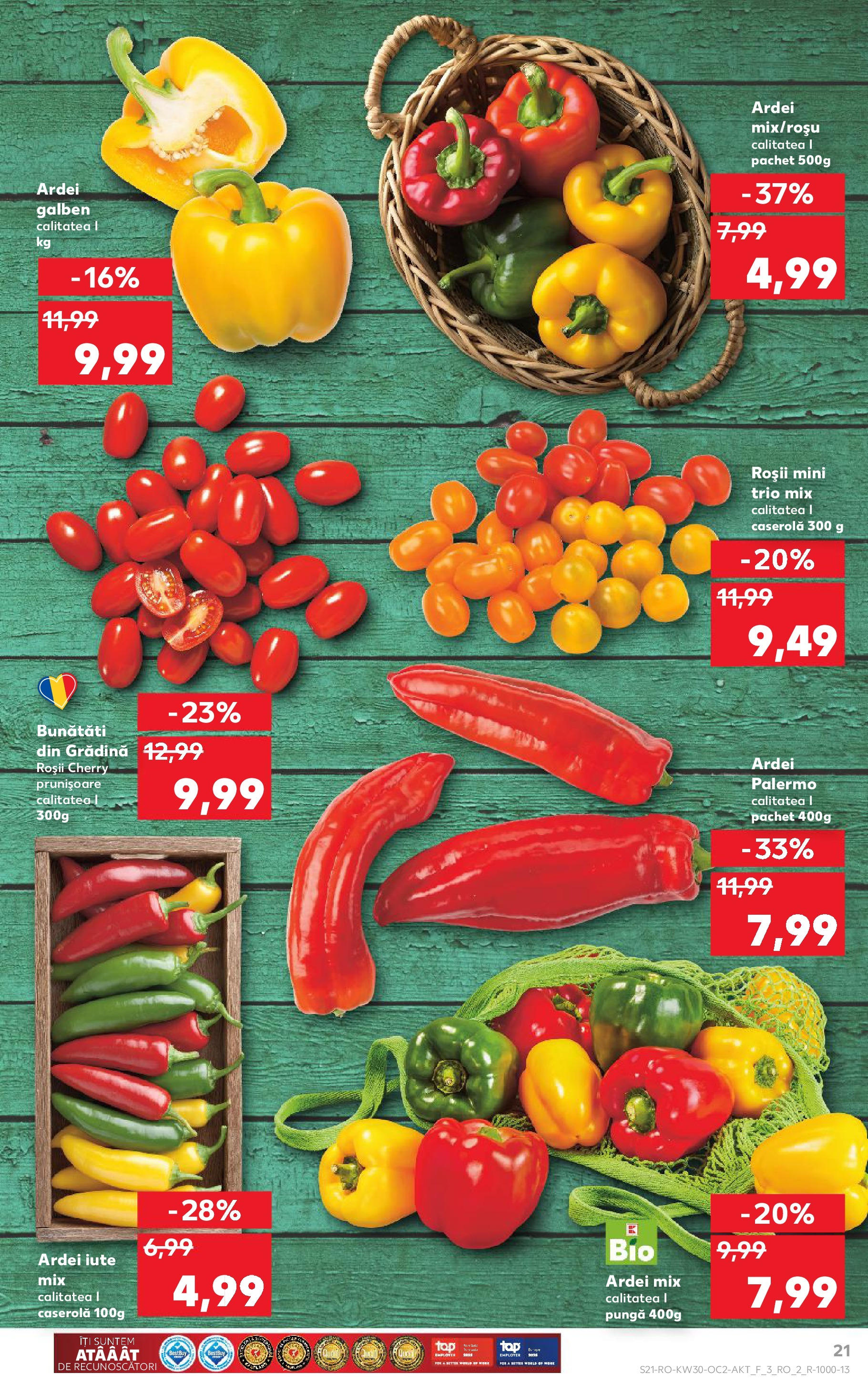 Catalog Kaufland 23 - 28 Iulie 2025 | Pagina 21 | Produse: Şerit ödül, Pungă, Ardei, Roșii