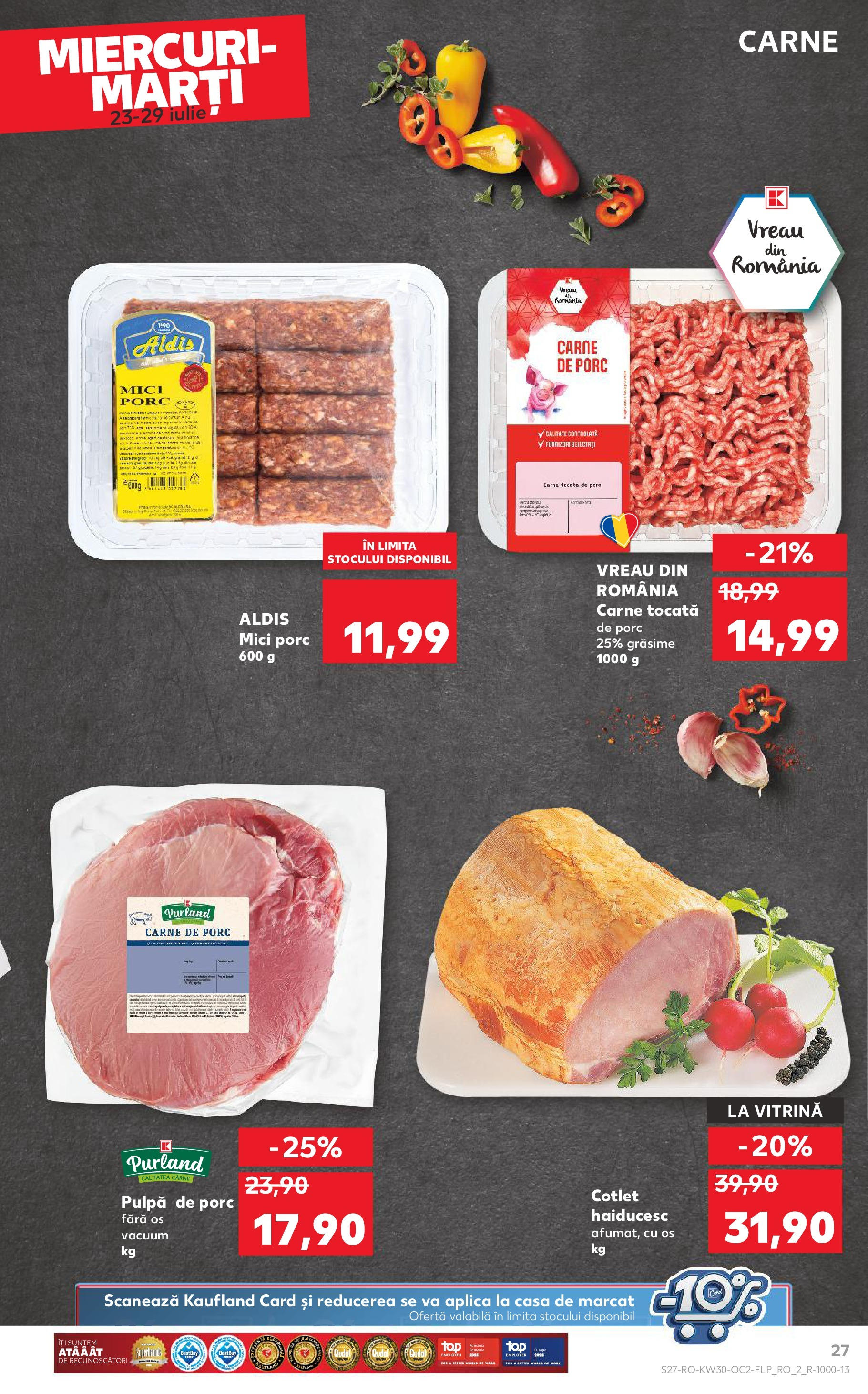 Catalog Kaufland 23 - 28 Iulie 2025 | Pagina 27 | Produse: Lait de coco, Mici, Carne De Porc, Carne tocată