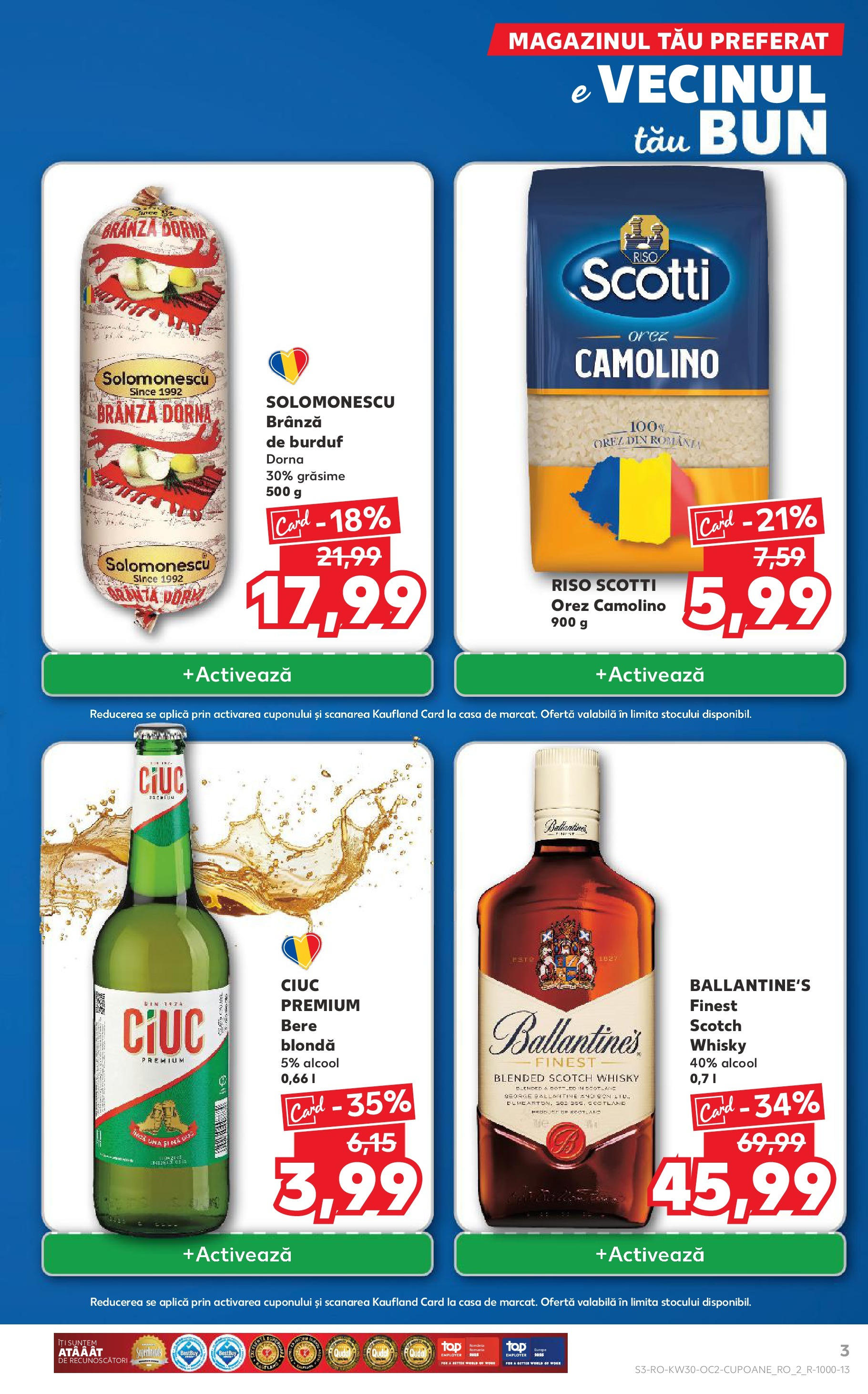 Catalog Kaufland 23 - 28 Iulie 2025 | Pagina 3 | Produse: Brânză, Bere, Orez