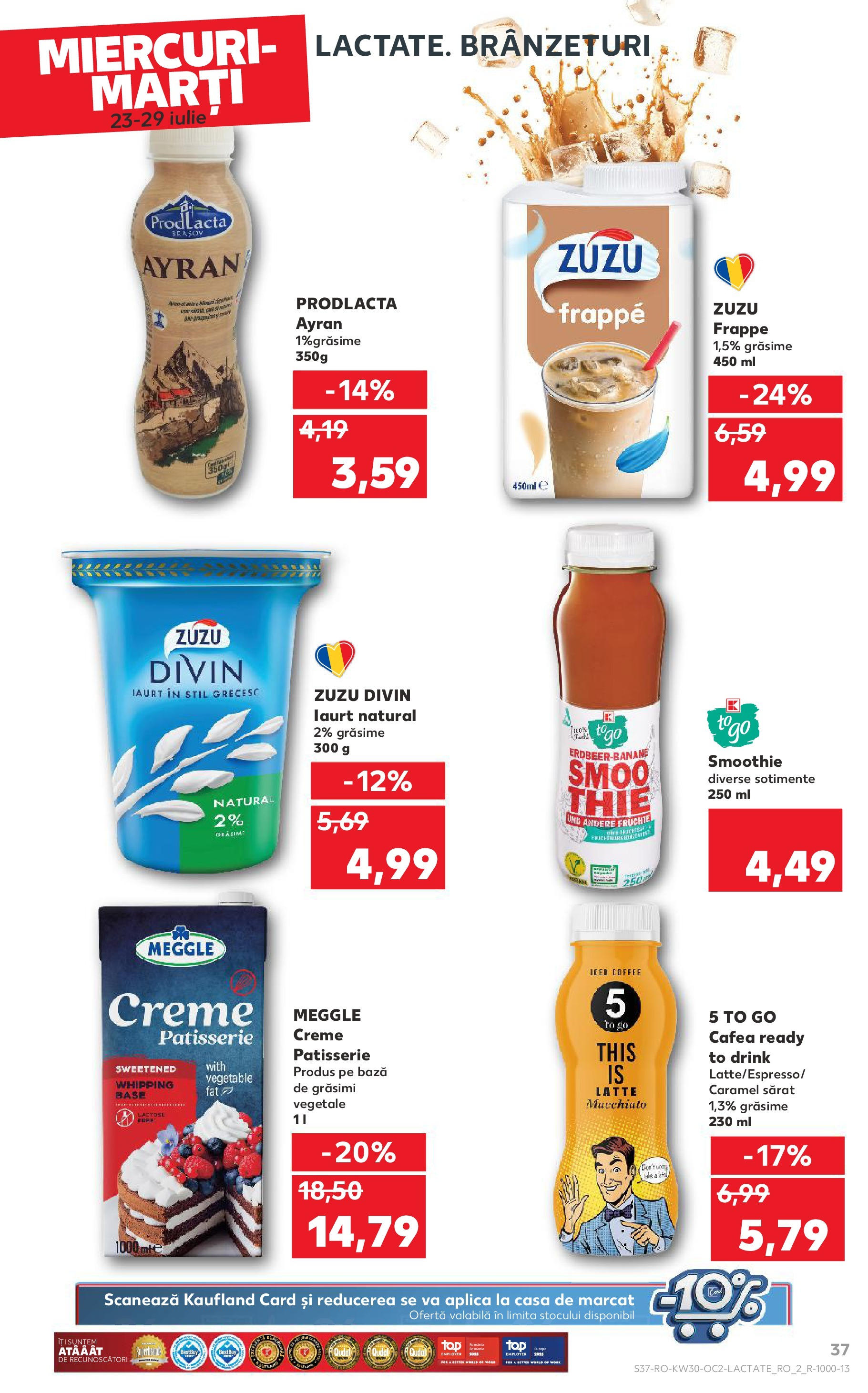 Catalog Kaufland 23 - 28 Iulie 2025 | Pagina 37 | Produse: Iaurt, Cafea, Smoothie