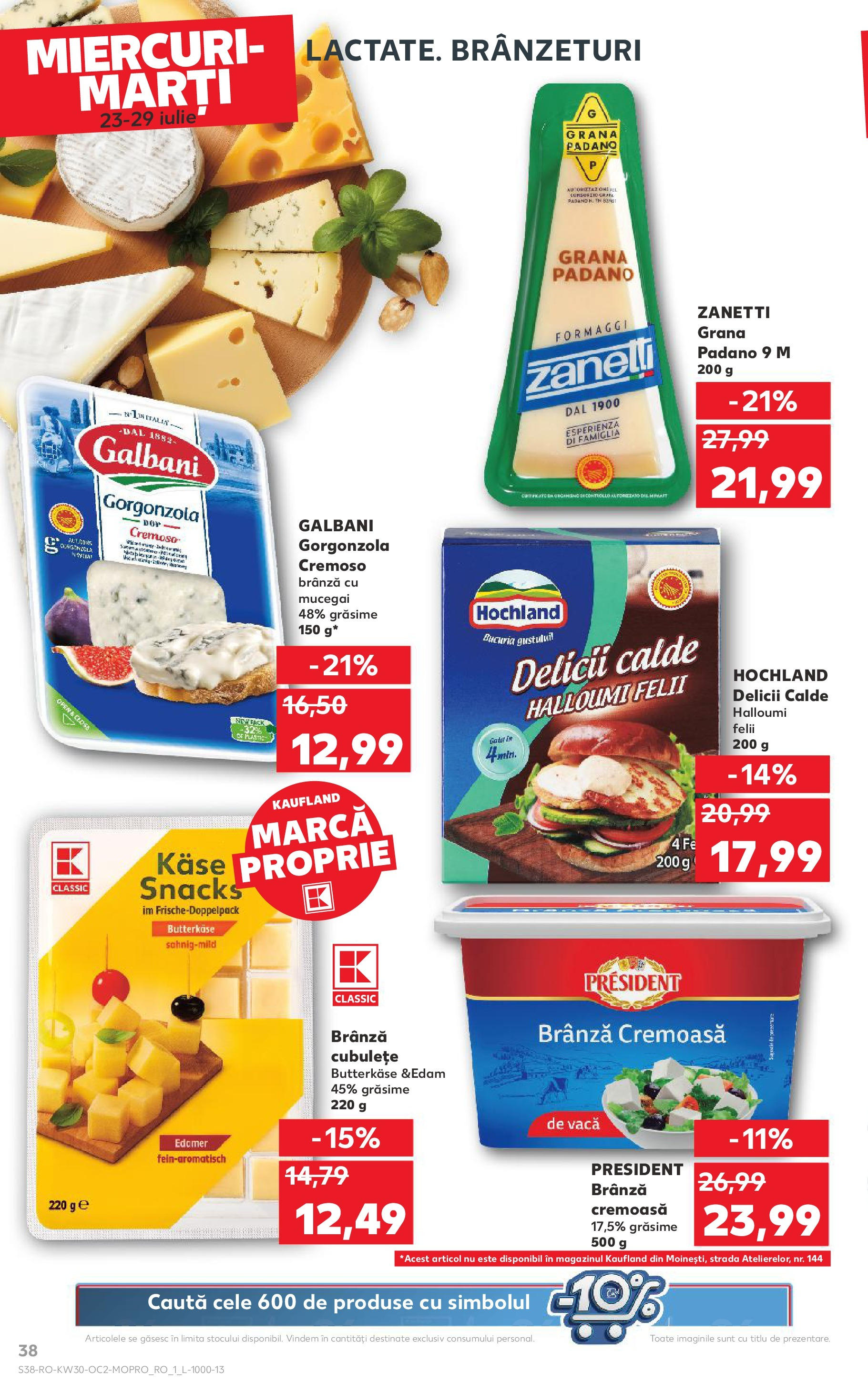 Catalog Kaufland 23 - 28 Iulie 2025 | Pagina 38 | Produse: Brânză, Brânză cu mucegai, Gorgonzola