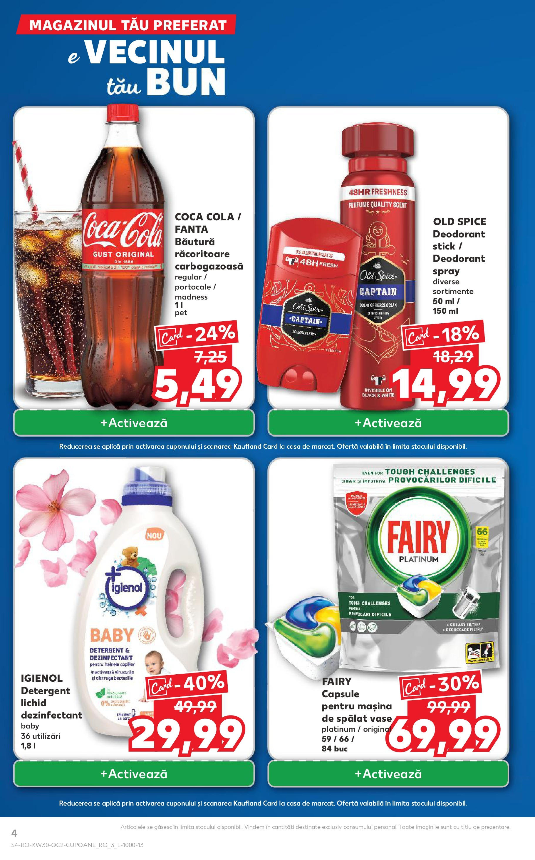 Catalog Kaufland 23 - 28 Iulie 2025 | Pagina 4 | Produse: Mașină De Spălat, Amerikan servis, Deodorant, Detergent