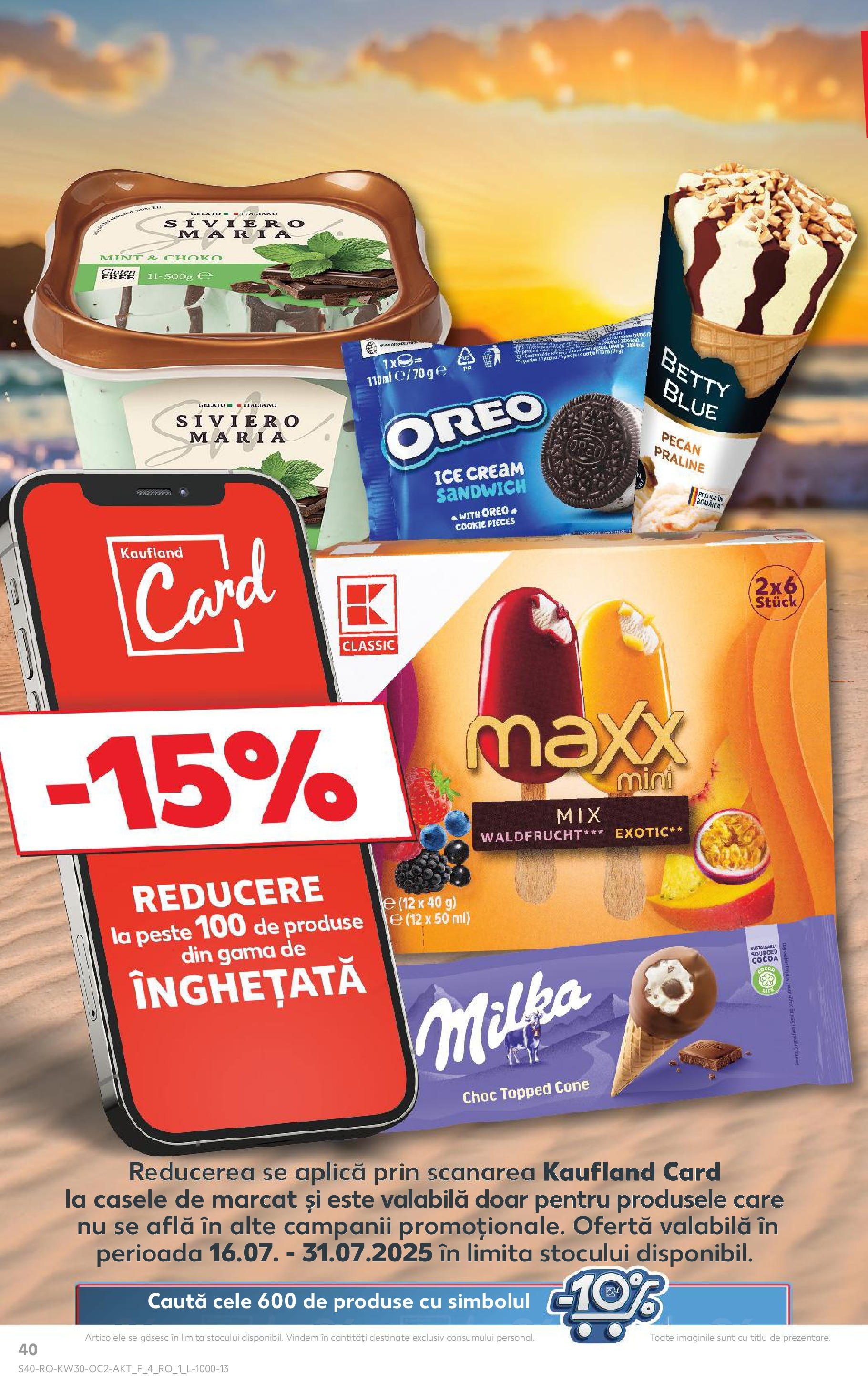 Catalog Kaufland 23 - 28 Iulie 2025 | Pagina 40 | Produse: Praline, Pește, Înghețată