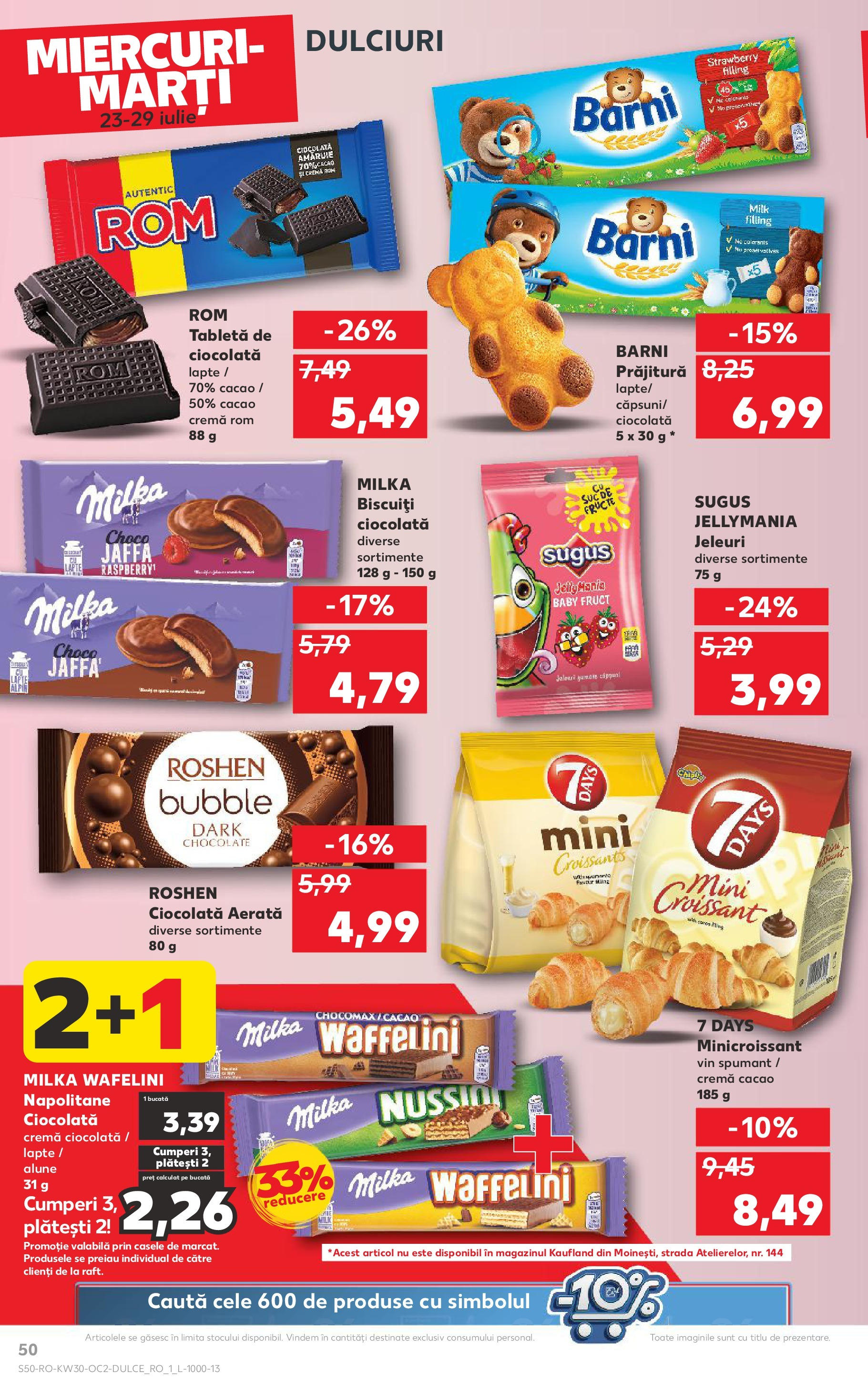 Catalog Kaufland 23 - 28 Iulie 2025 | Pagina 50 | Produse: Lapte, Rom, Cacao, Jeleuri