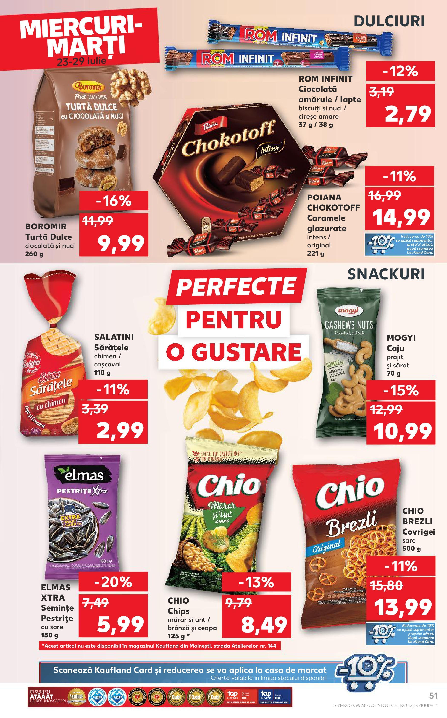 Catalog Kaufland 23 - 28 Iulie 2025 | Pagina 51 | Produse: Semințe, Unt, Nuci, Caramele