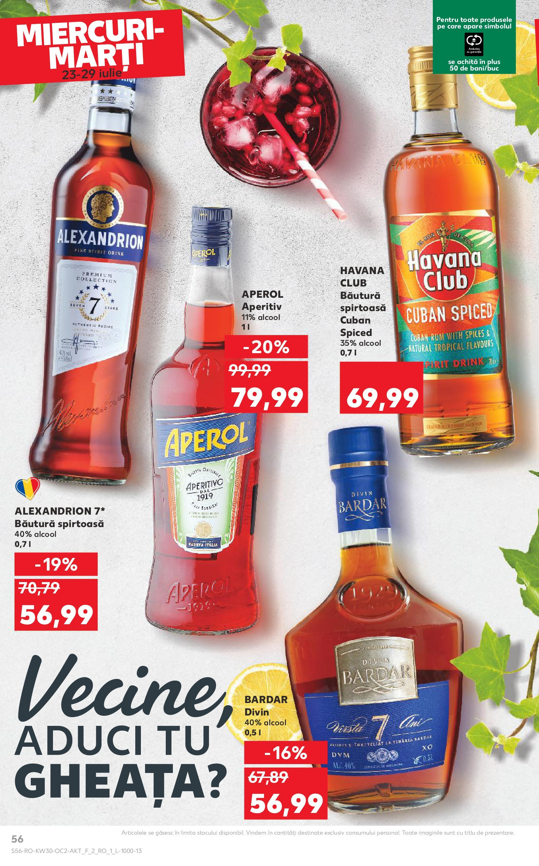 Catalog Kaufland 23 - 28 Iulie 2025 | Pagina 56 | Produse: Aperol