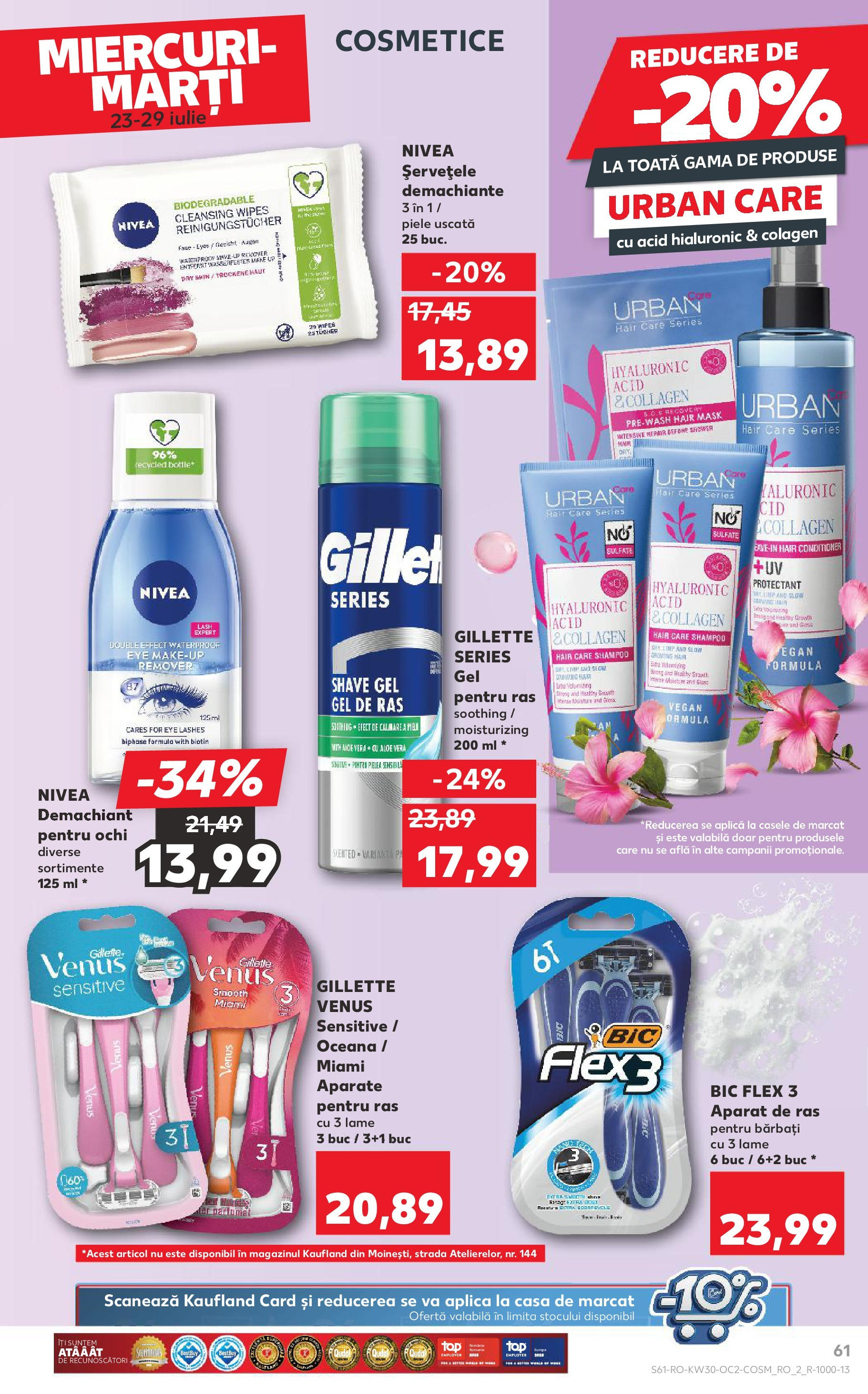 Catalog Kaufland 23 - 28 Iulie 2025 | Pagina 61 | Produse: Gel de ras, Demachiant, Aparat De Ras, Aloe vera