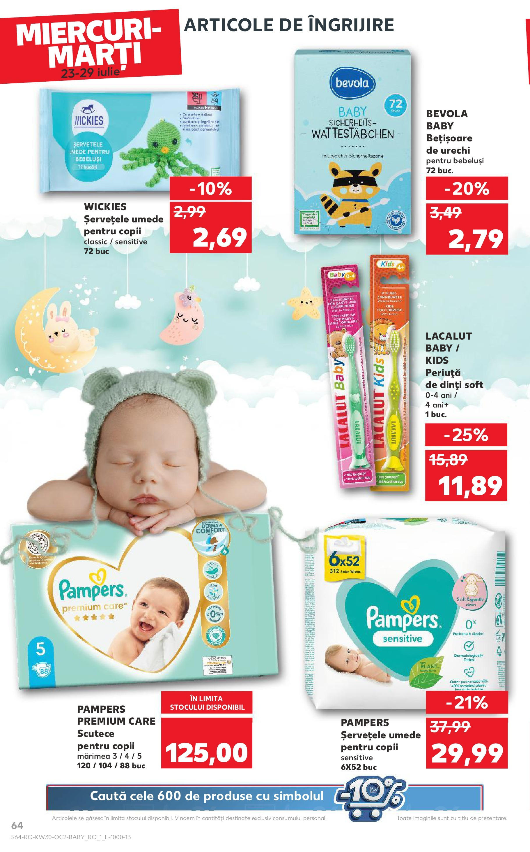 Catalog Kaufland 23 - 28 Iulie 2025 | Pagina 64 | Produse: Pirinç gevreği, Periuță de dinți, Șervețele umede, Scutece