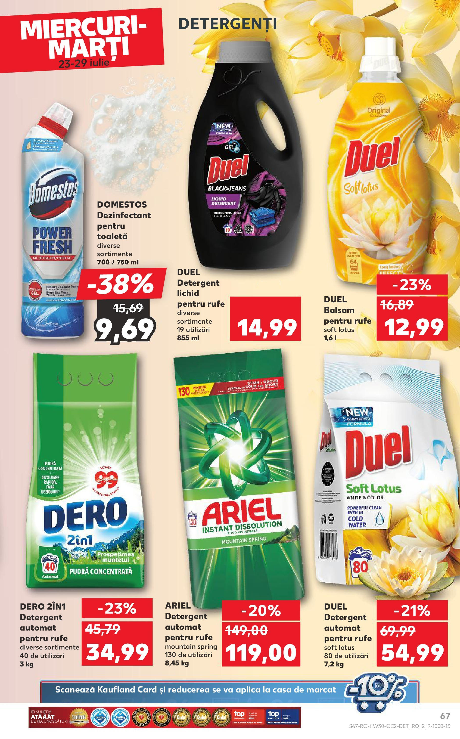Catalog Kaufland 23 - 28 Iulie 2025 | Pagina 67 | Produse: Kedi Ödül Oyuncakları, Toaletă, Pudră, Balsam