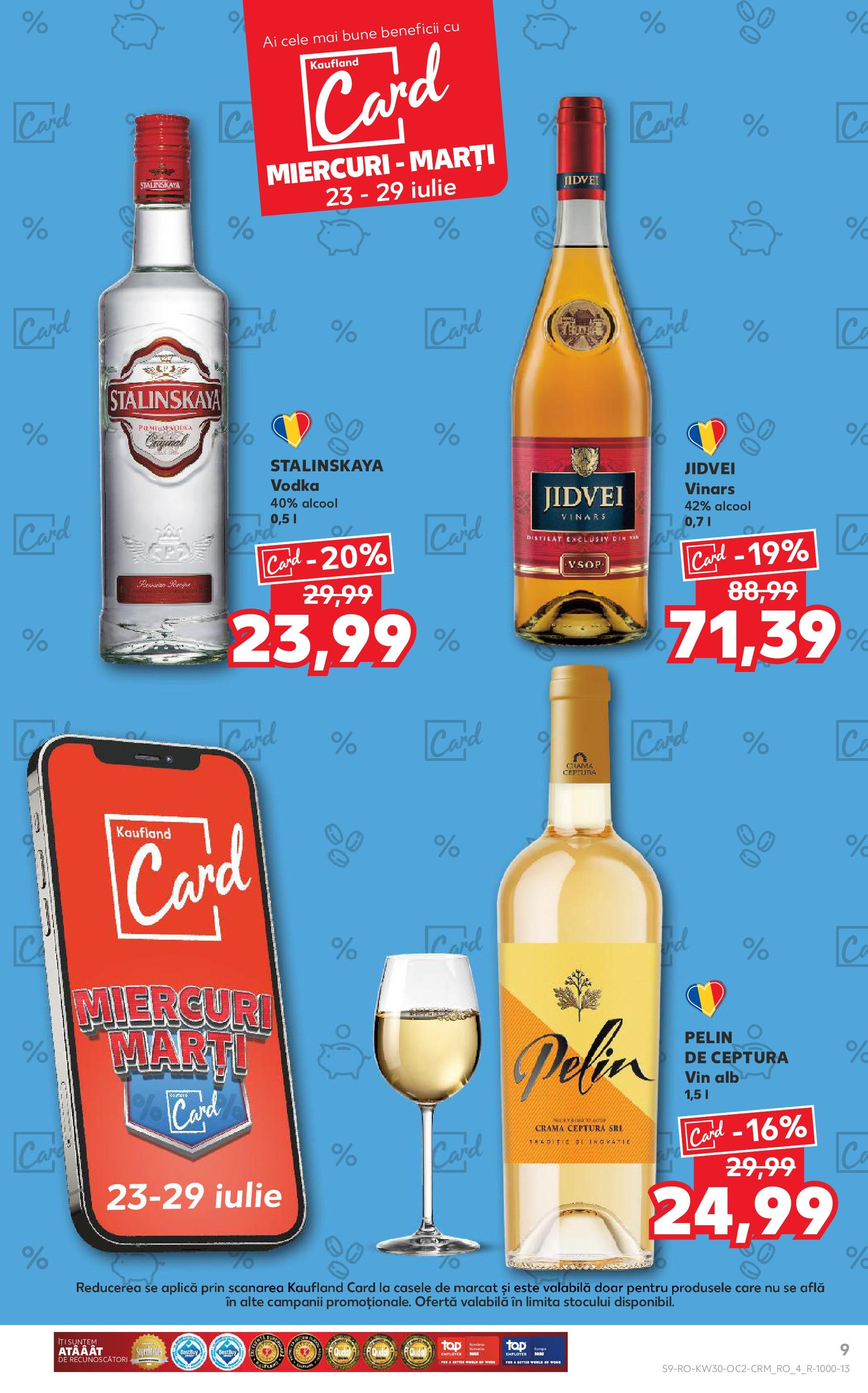 Catalog Kaufland 23 - 28 Iulie 2025 | Pagina 9 | Produse: Vin, Vodka