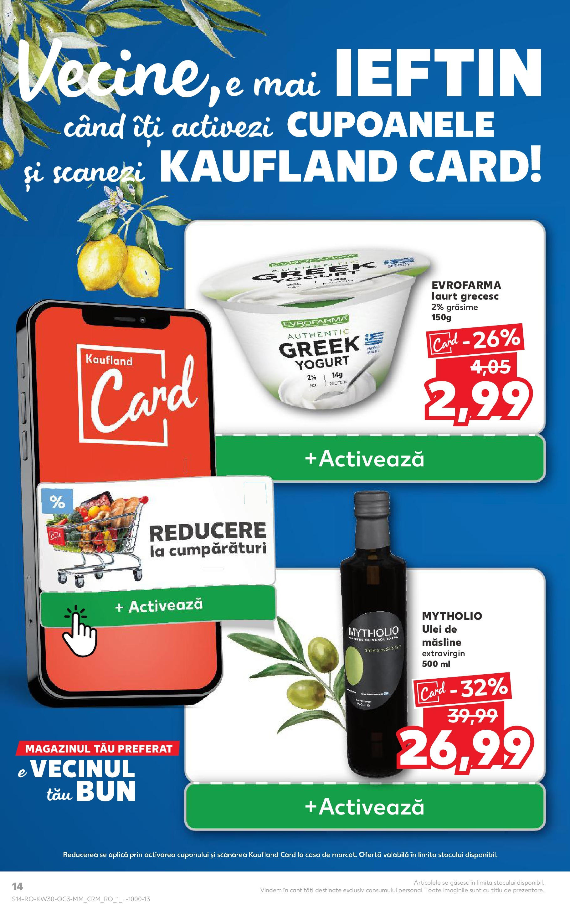 Catalog Kaufland 23 - 28 Iulie 2025 | Pagina 14 | Produse: Măsline, Iaurt, Ulei