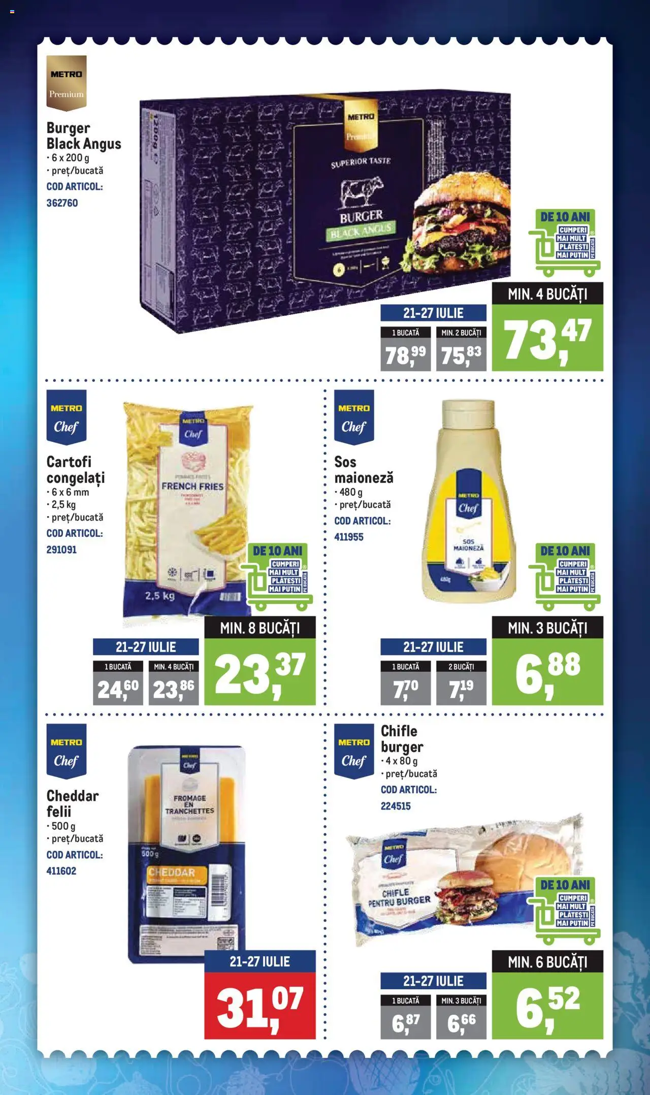 Catalog METRO 21 - 26 Iulie 2025 | Pagina 5 | Produse: Burger, Cartofi, Maioneză