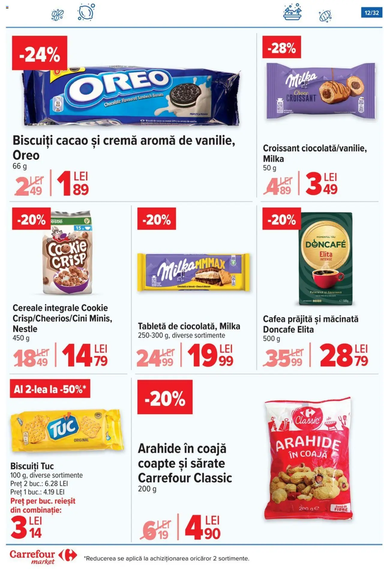 Catalog Carrefour 23 - 28 Iulie 2025 | Pagina 12 | Produse: Tabletă, Cafea, Cacao, Biscuiți