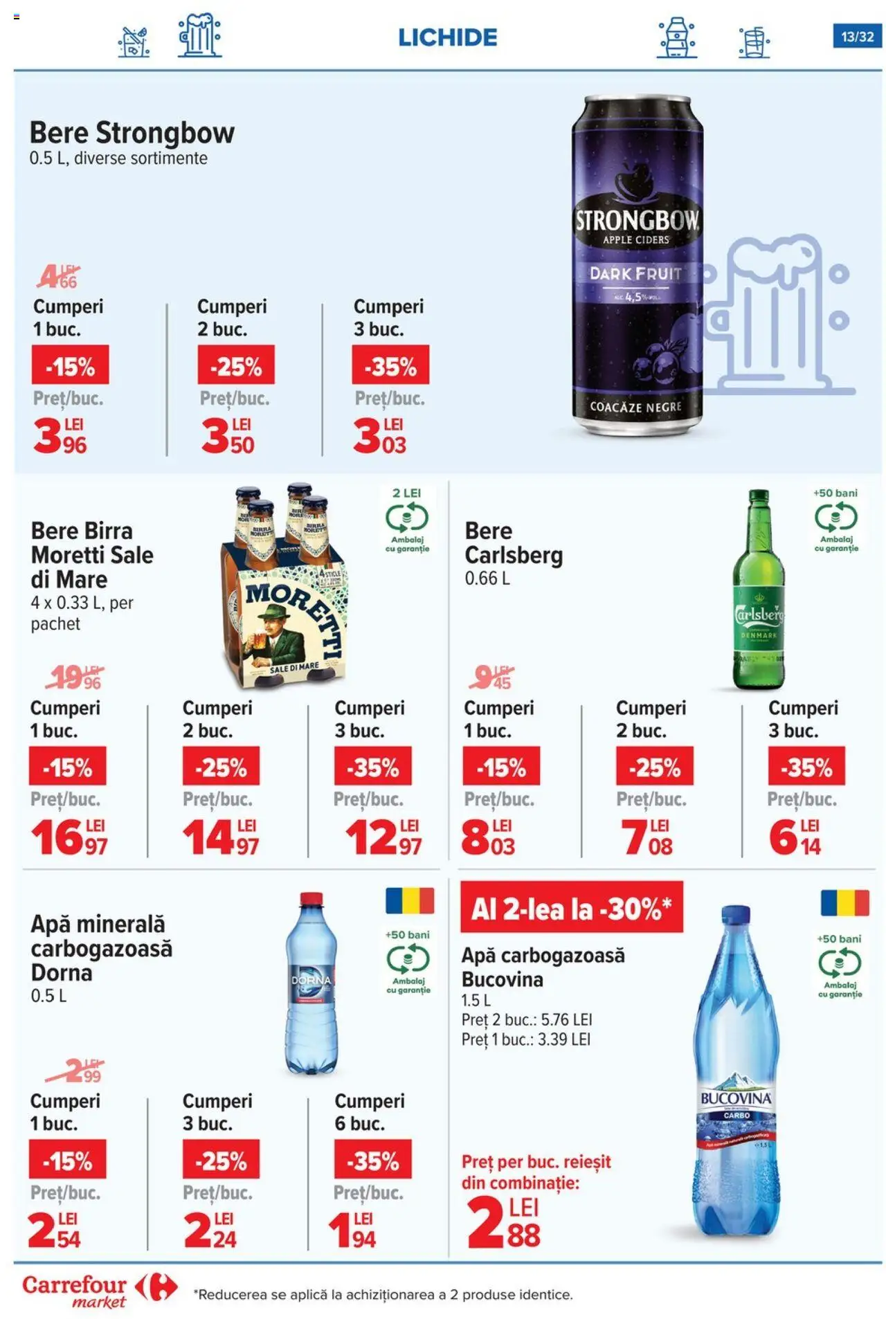 Catalog Carrefour 23 - 28 Iulie 2025 | Pagina 13 | Produse: Yazı tahtası kalemi, Apple, Bere, Apă