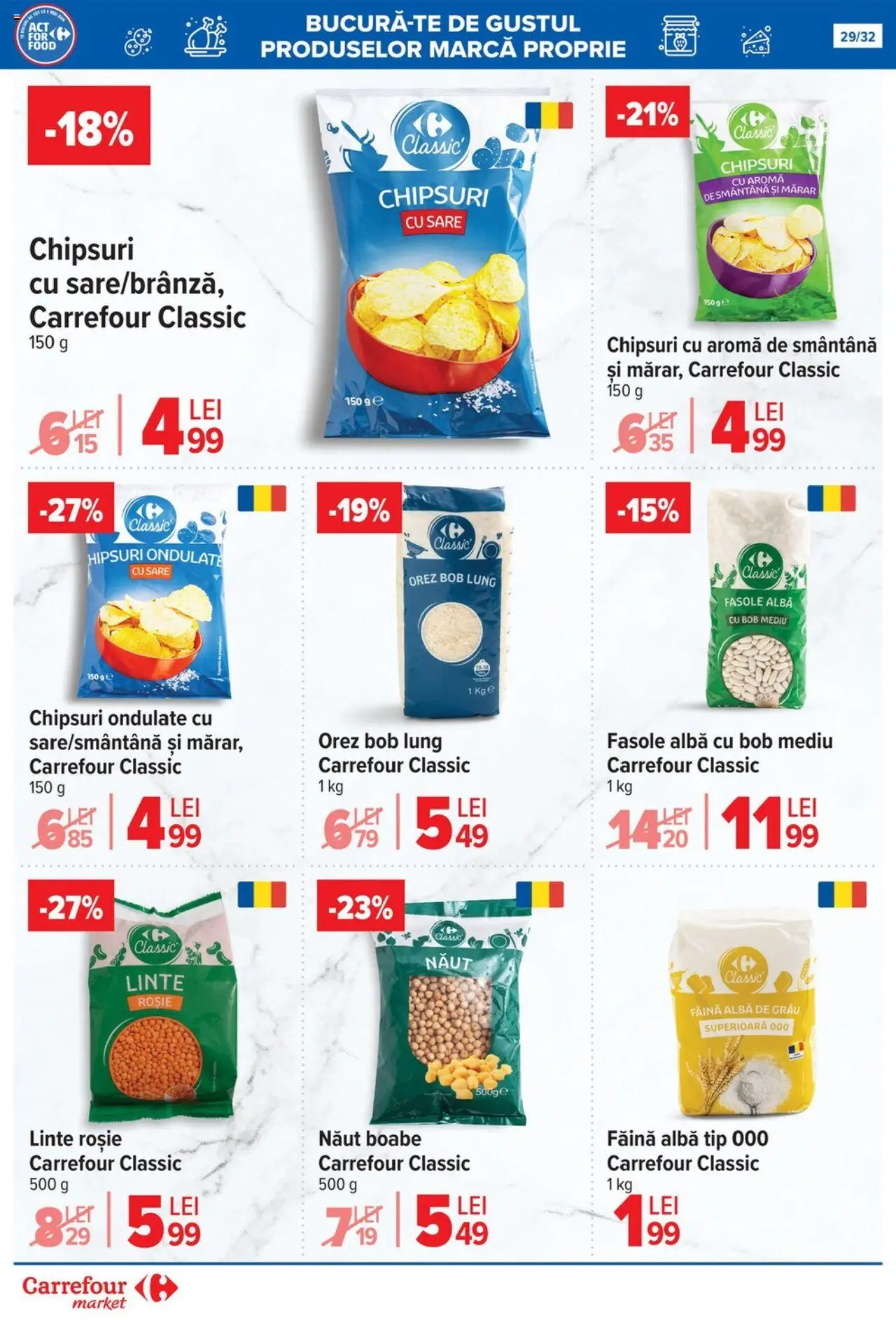 Catalog Carrefour 23 - 28 Iulie 2025 | Pagina 29 | Produse: Chipsuri, Smântână, Fasole albă, Sare