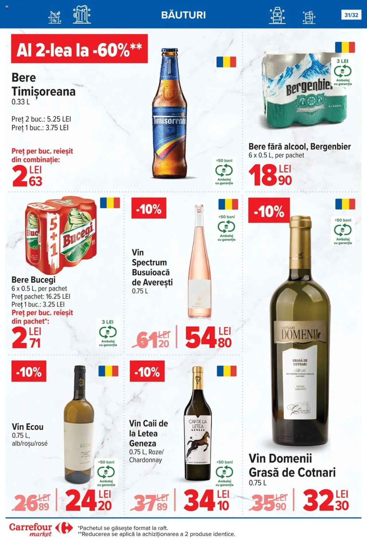 Catalog Carrefour 23 - 28 Iulie 2025 | Pagina 31 | Produse: Vin, Bere, Plastik Kulübe