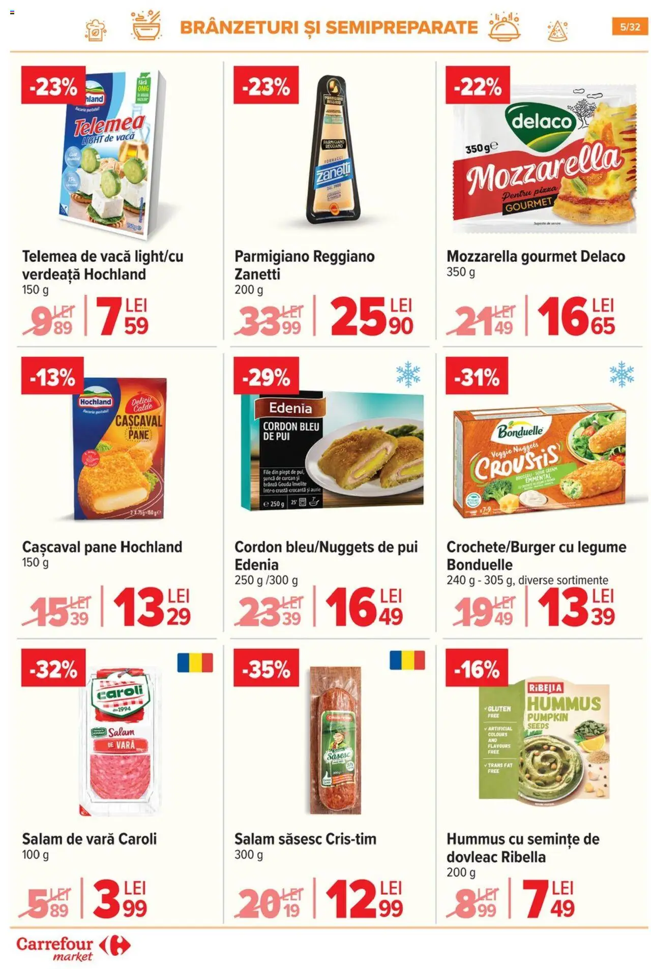 Catalog Carrefour 23 - 28 Iulie 2025 | Pagina 5 | Produse: Dovleac, Light Kedi Konservesi, Cașcaval, Legume