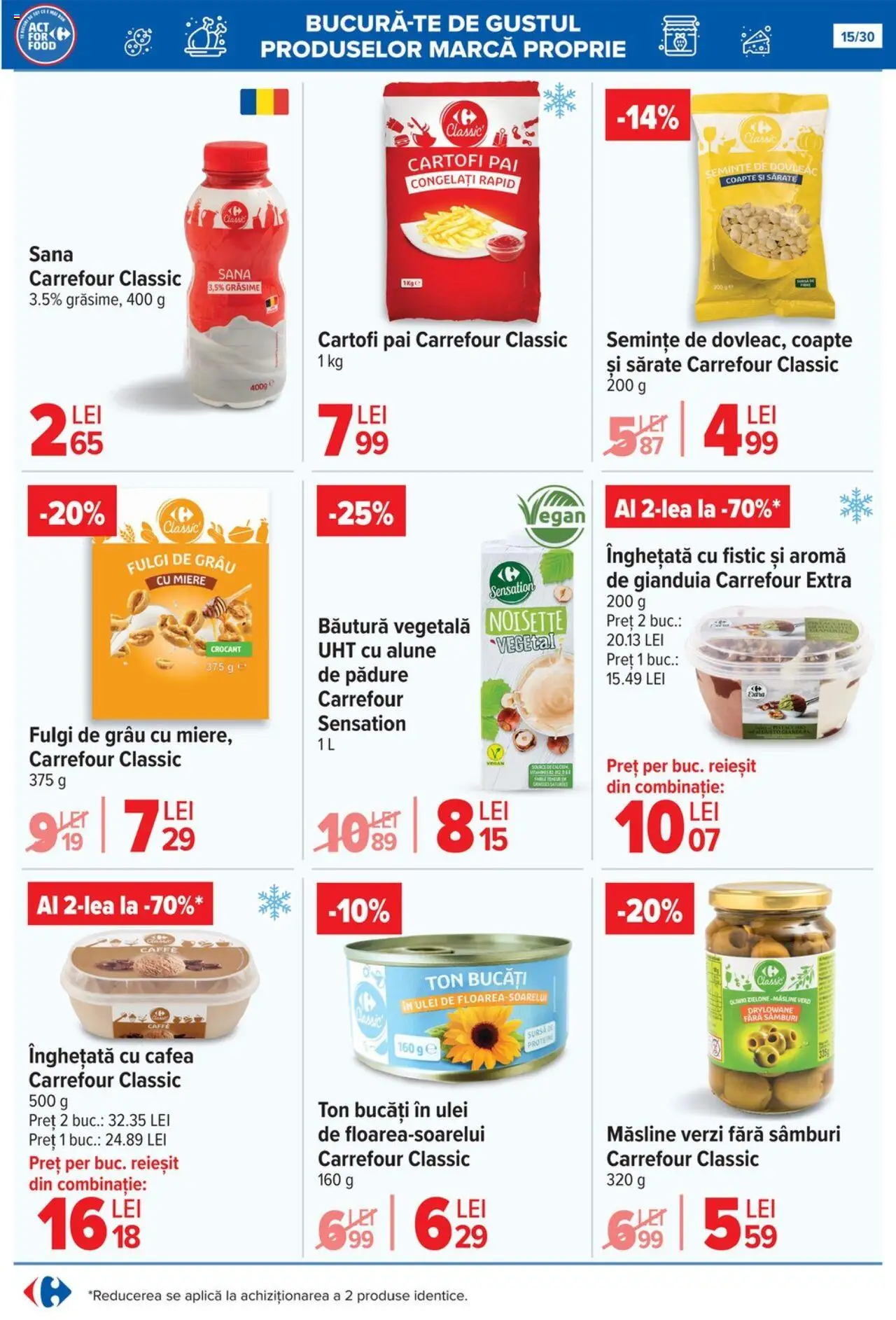 Catalog Carrefour 23 - 28 Iulie 2025 | Pagina 16 | Produse: Măsline, Ulei, Înghețată, Cartofi