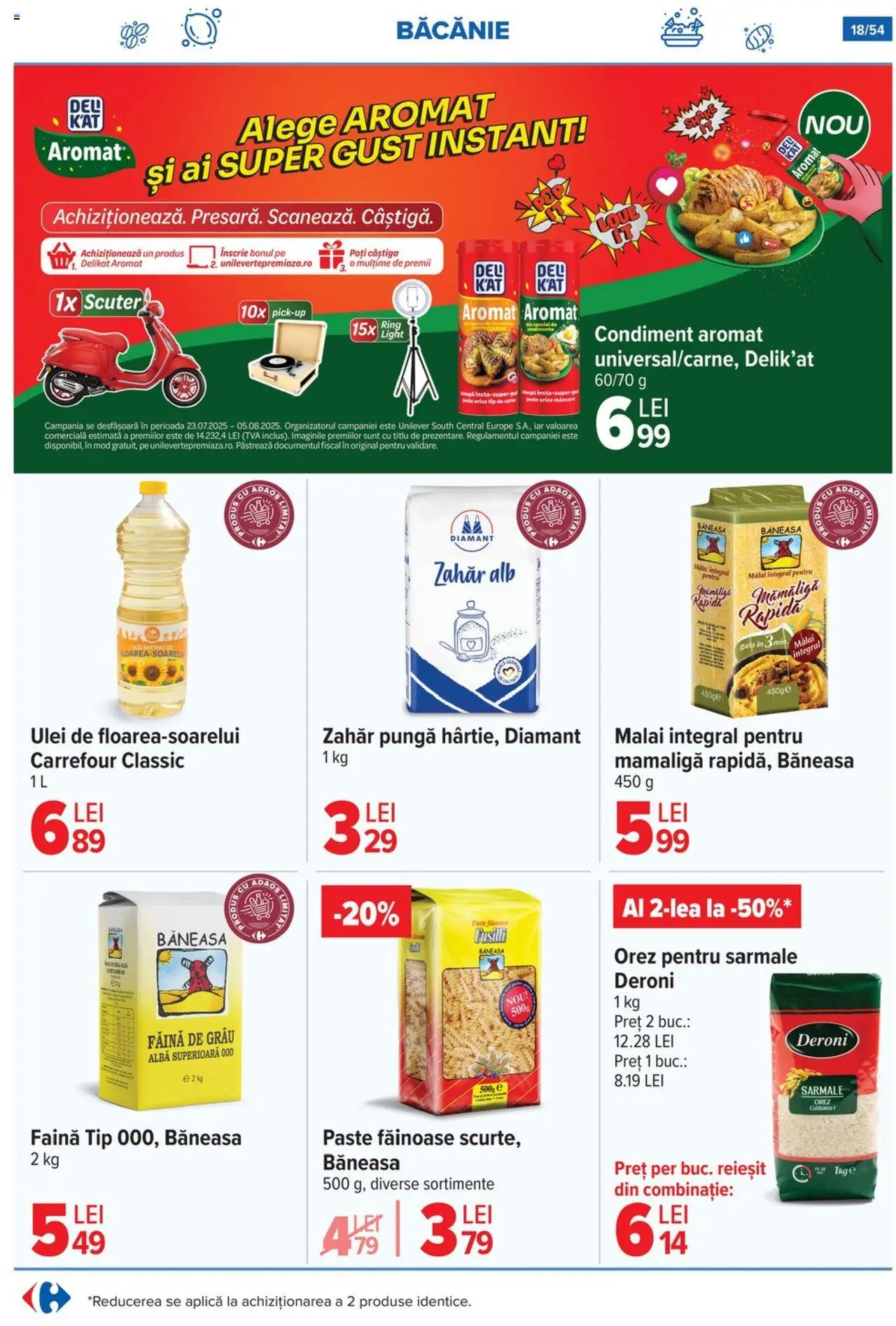 Catalog Carrefour 23 - 28 Iulie 2025 | Pagina 19 | Produse: Ulei, Făină, Orez, Zahăr