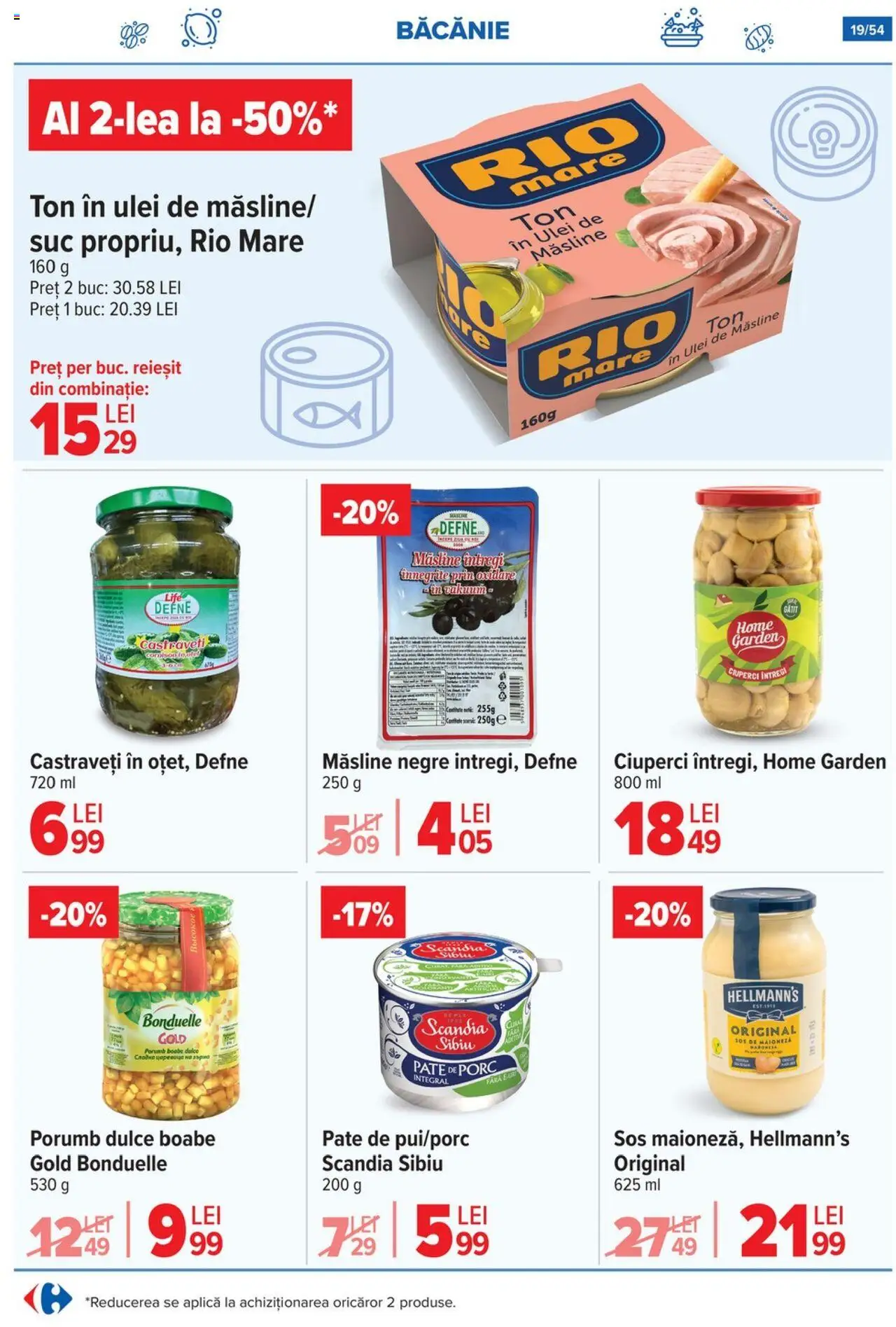 Catalog Carrefour 23 - 28 Iulie 2025 | Pagina 20 | Produse: Măsline, Ciuperci, Castraveți, Sos