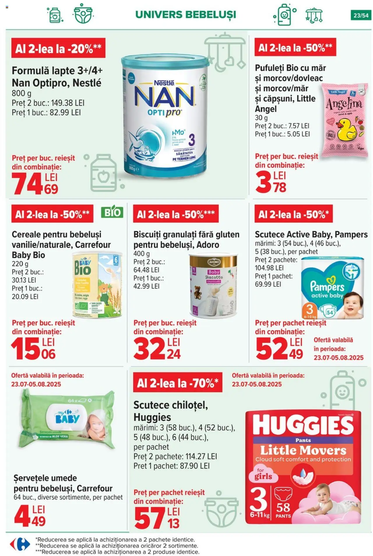 Catalog Carrefour 23 - 28 Iulie 2025 | Pagina 24 | Produse: Lapte, Pufuleți, Cereale, Scutece