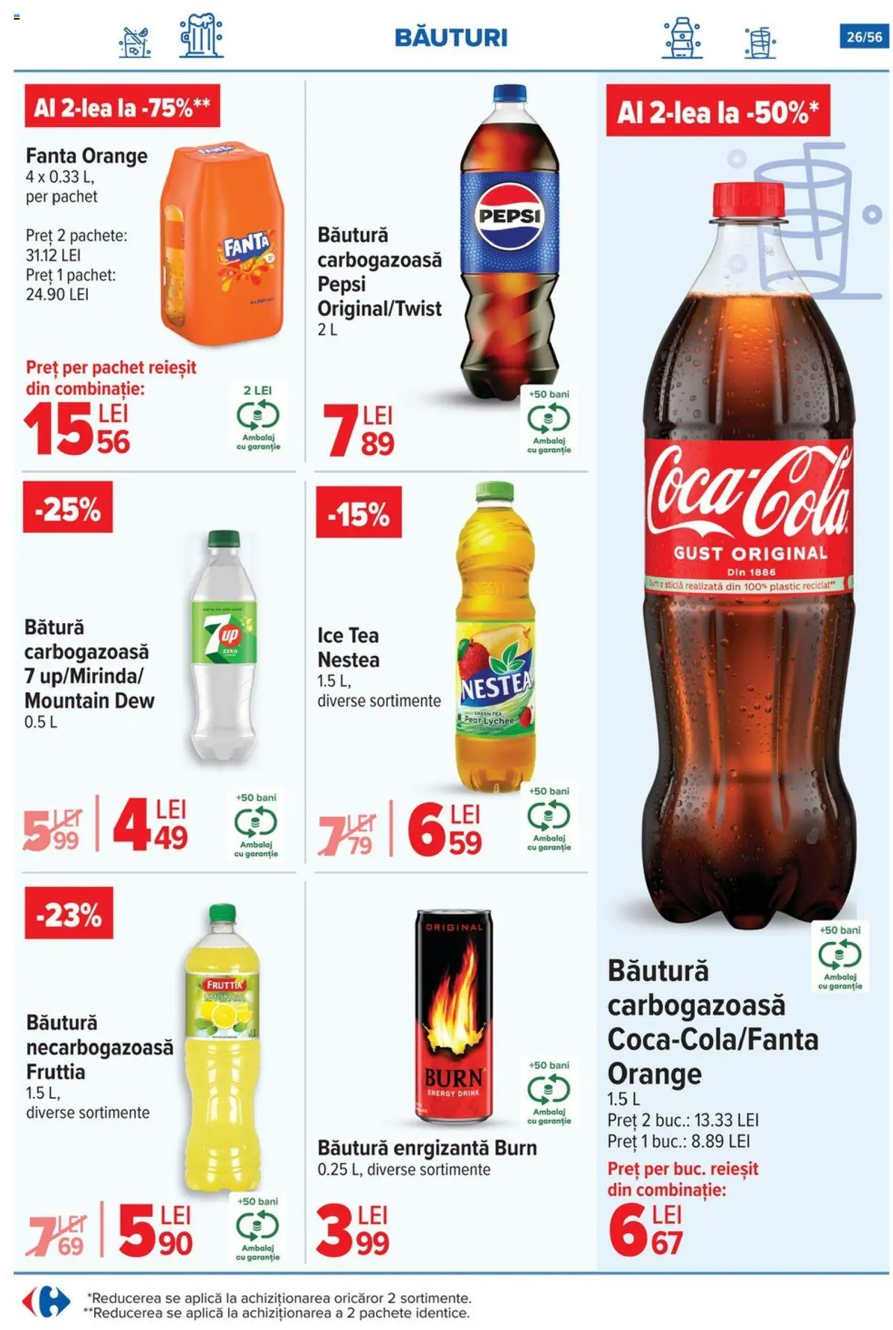 Catalog Carrefour 23 - 28 Iulie 2025 | Pagina 27 | Produse: Sıcak su torbası, Ice tea