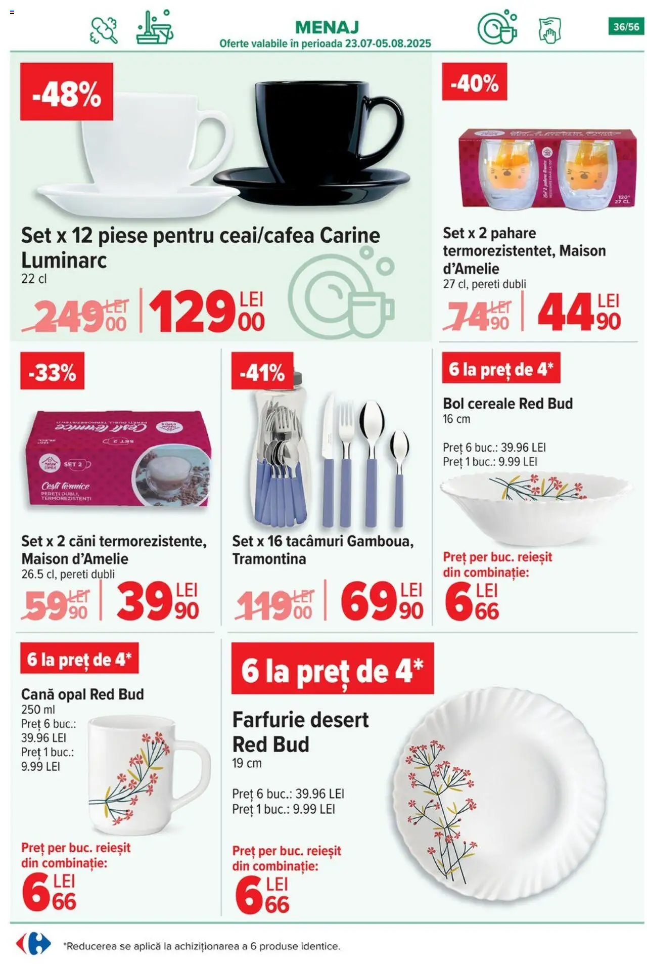 Catalog Carrefour 23 - 28 Iulie 2025 | Pagina 37 | Produse: Pahare, Bol, Farfurie, Cereale
