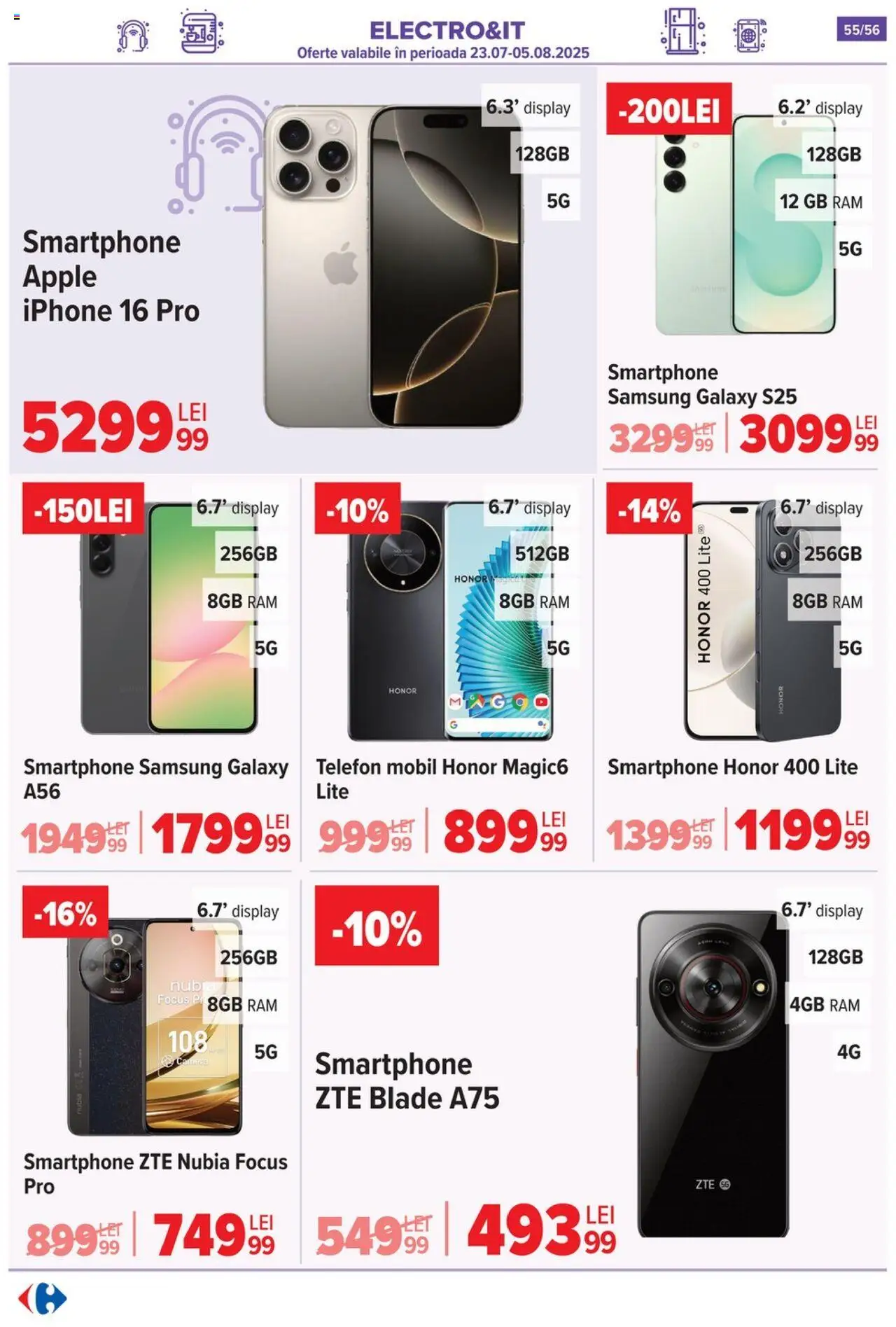 Catalog Carrefour 23 - 28 Iulie 2025 | Pagina 53 | Produse: Telefon, Smartphone, Apple