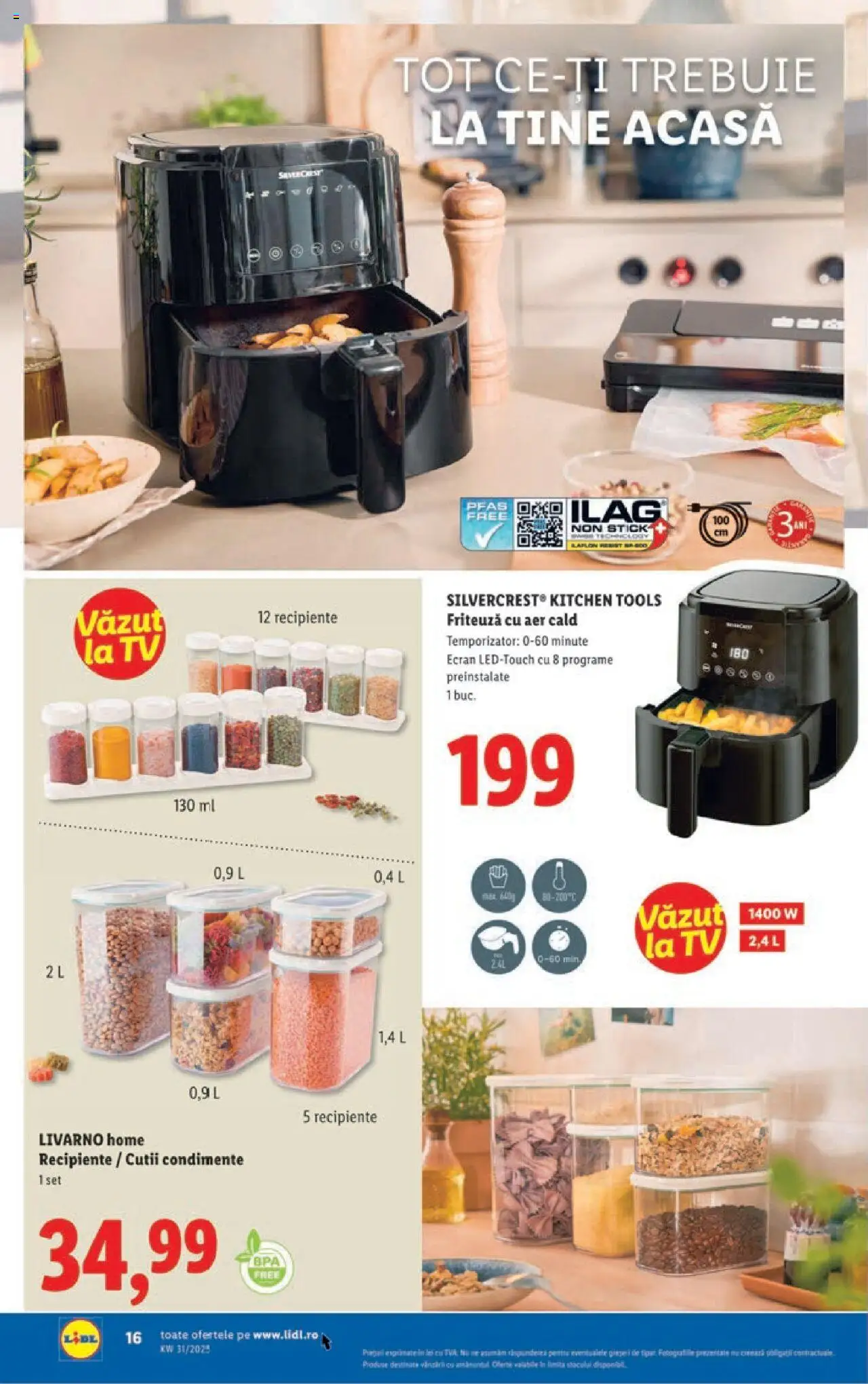 Catalog LIDL 28 Iulie - 2 August 2025 | Pagina 16 | Produse: Ginseng, Friteuză, Recipiente, Condimente