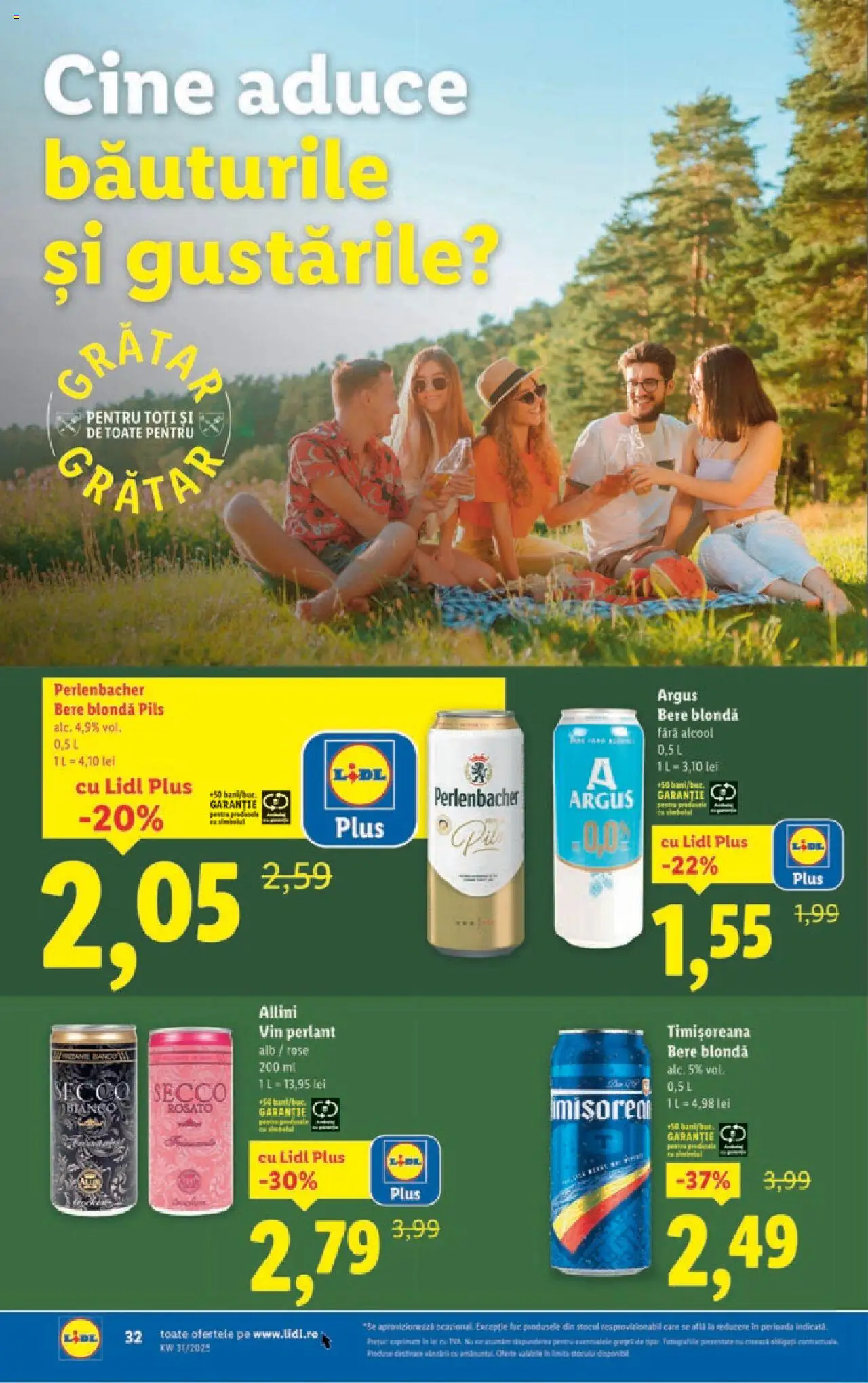 Catalog LIDL 28 Iulie - 2 August 2025 | Pagina 32 | Produse: Grătar, Vin, Bere