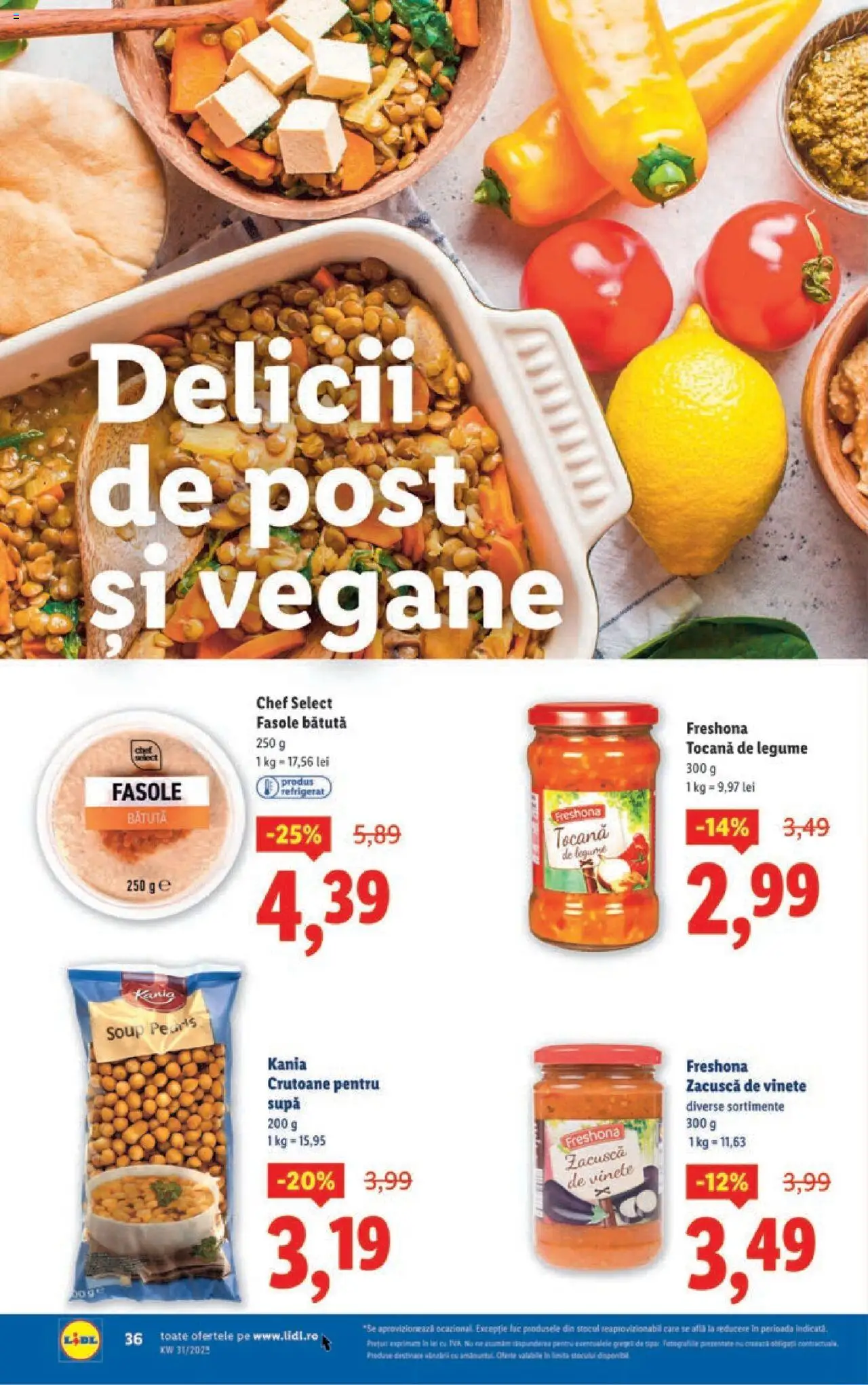 Catalog LIDL 28 Iulie - 2 August 2025 | Pagina 36 | Produse: Zacuscă, Legume