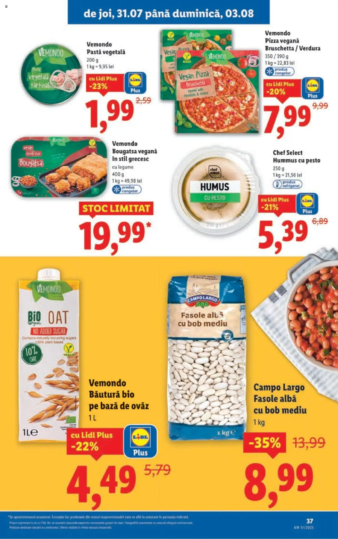 Catalog LIDL 28 Iulie - 2 August 2025 | Pagina 37 | Produse: Şerit ödül, Delgeç, Humus, Fasole albă