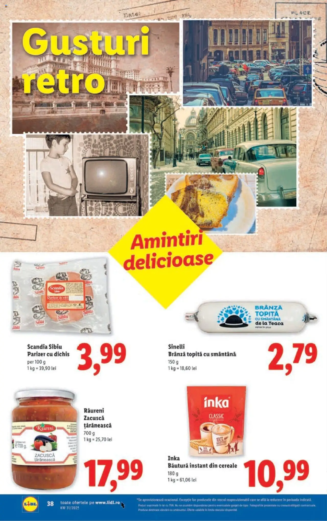 Catalog LIDL 28 Iulie - 2 August 2025 | Pagina 38 | Produse: Parizer, Cereale, Smântână, Zacuscă