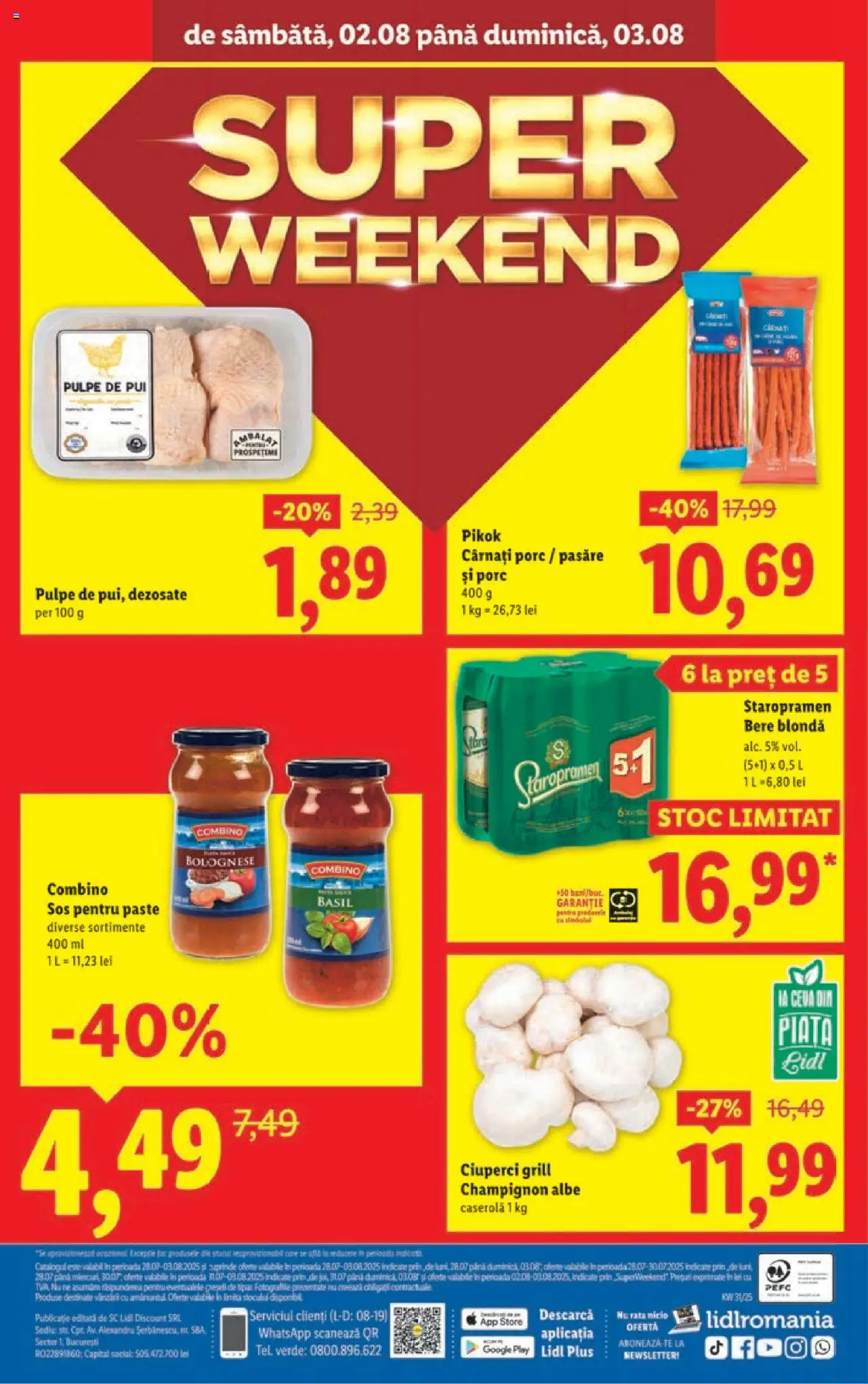 Catalog LIDL 28 Iulie - 2 August 2025 | Pagina 40 | Produse: Grill, Ciuperci, Rață, Cârnați