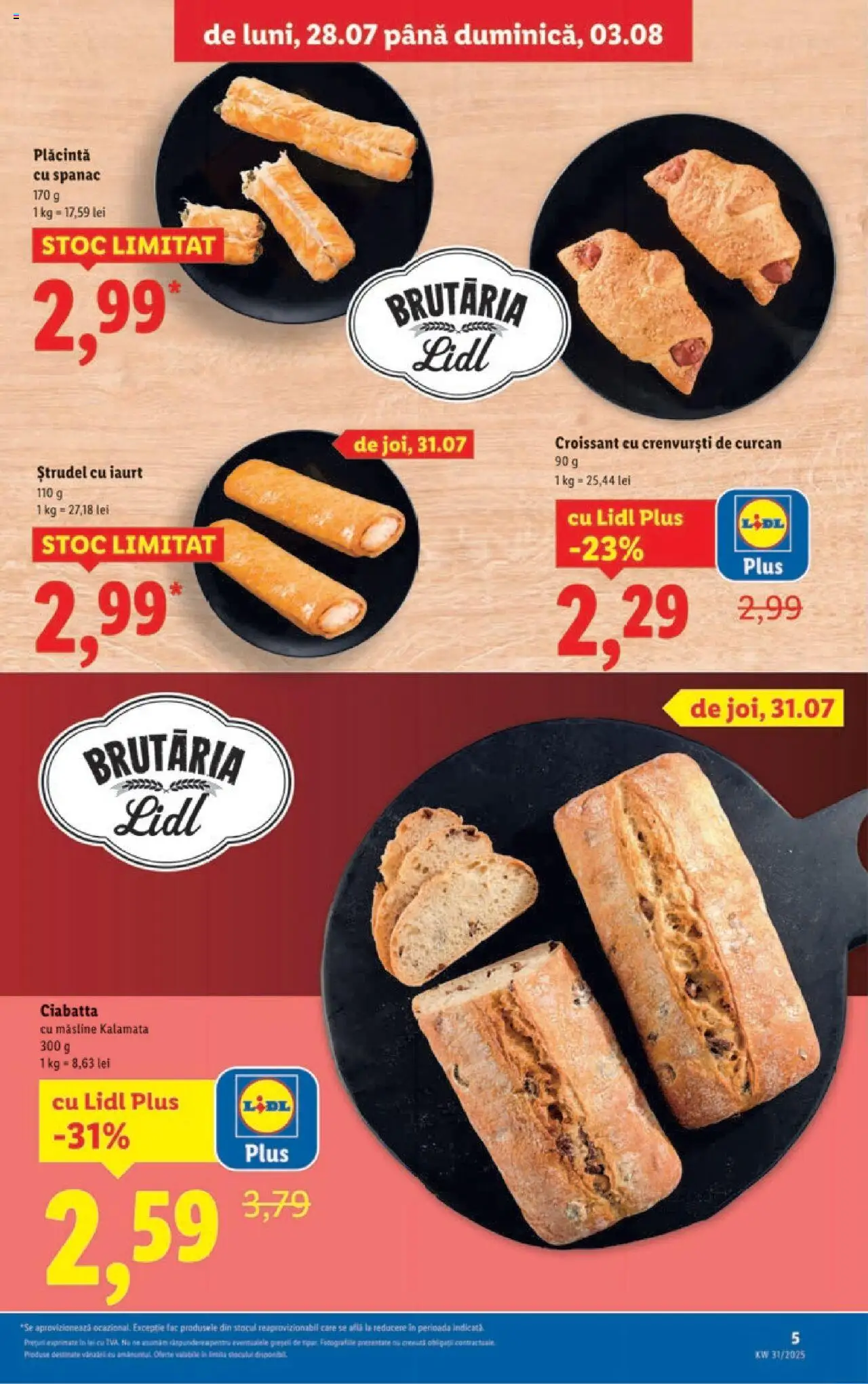 Catalog LIDL 28 Iulie - 2 August 2025 | Pagina 5 | Produse: Măsline, Crenvurști, Ștrudel, Iaurt