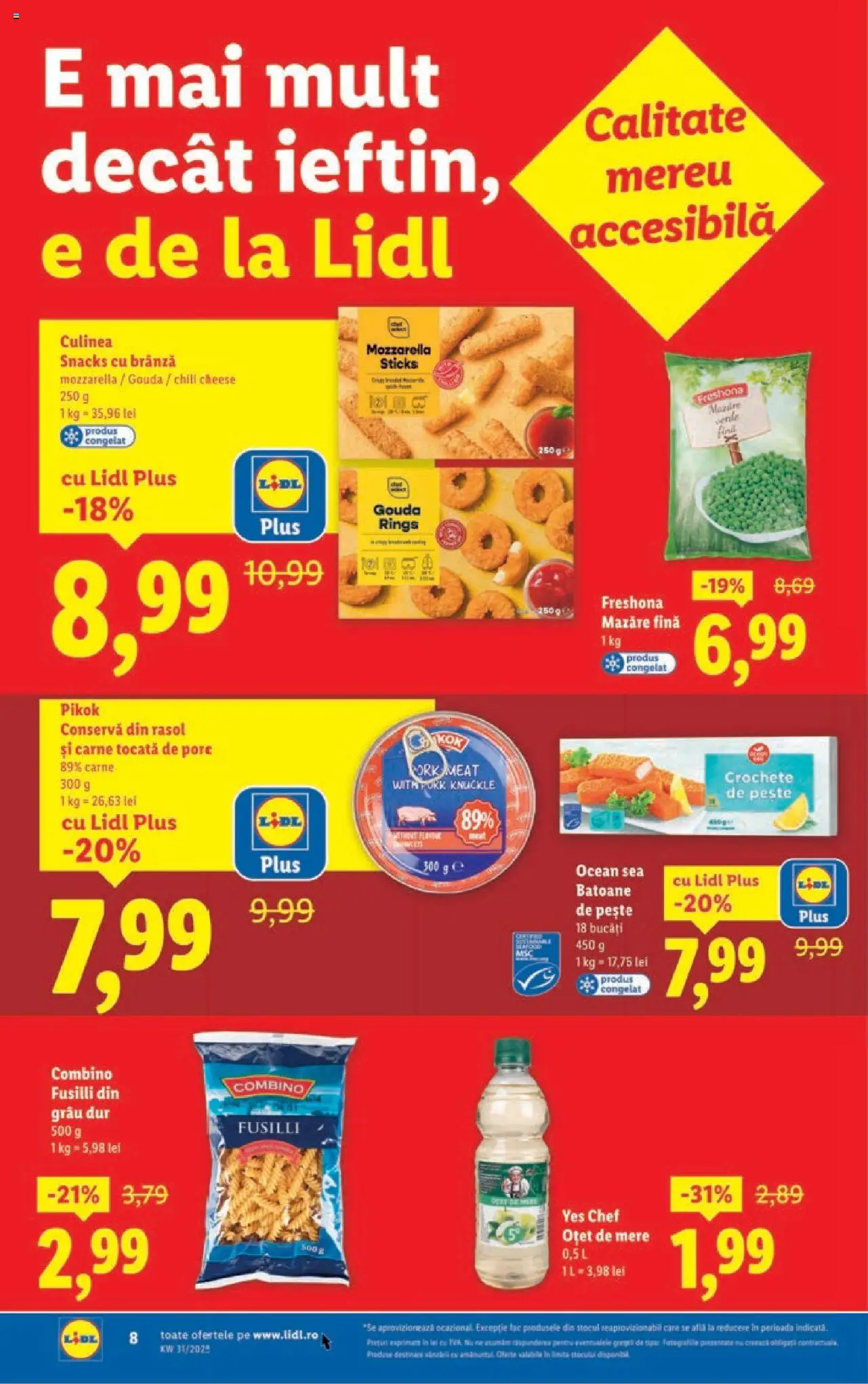 Catalog LIDL 28 Iulie - 2 August 2025 | Pagina 8 | Produse: Marker kalem, Apple, Oțet, Pește