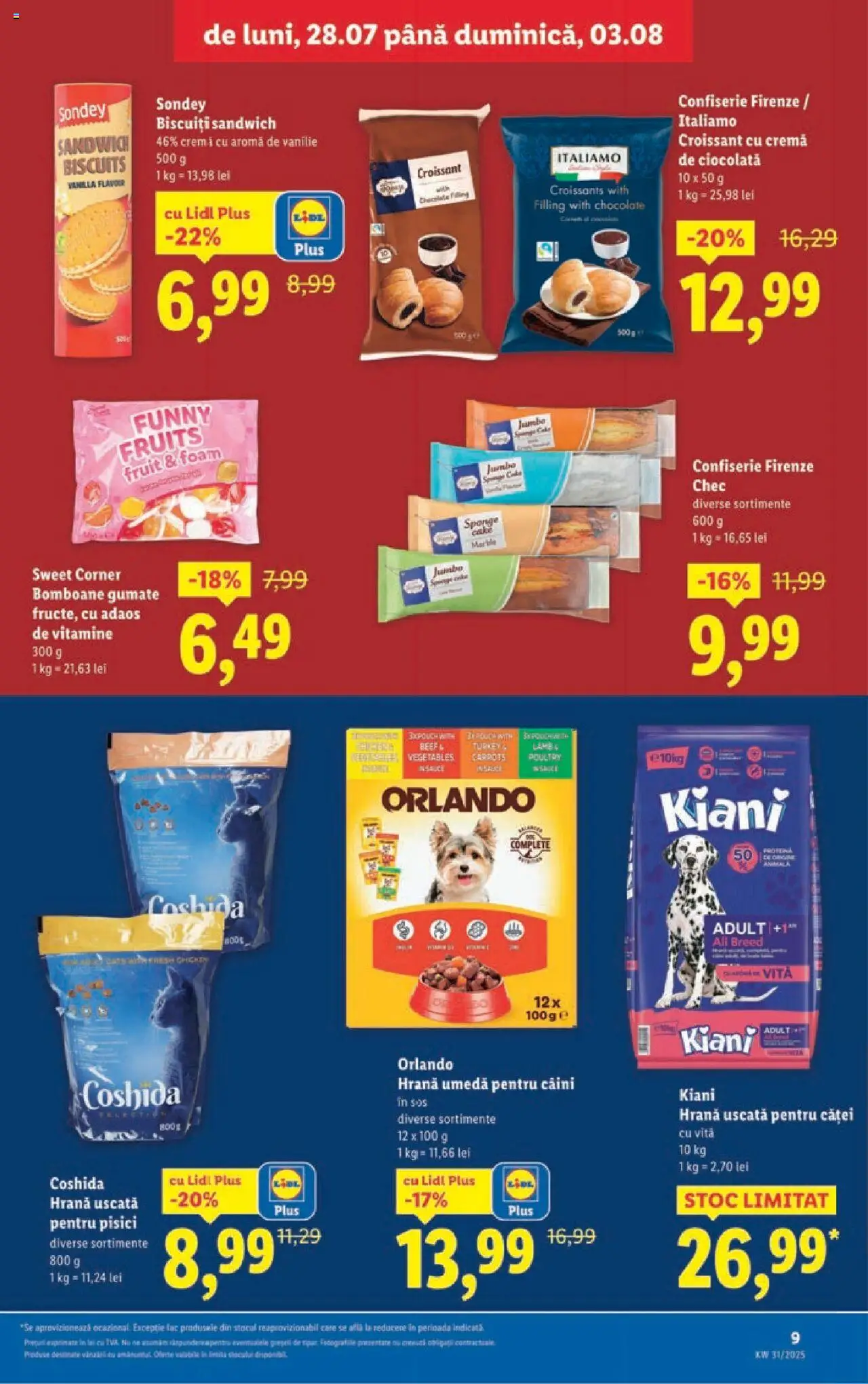 Catalog LIDL 28 Iulie - 2 August 2025 | Pagina 9 | Produse: Ciocolată, Kanca, Biscuiți, Sos