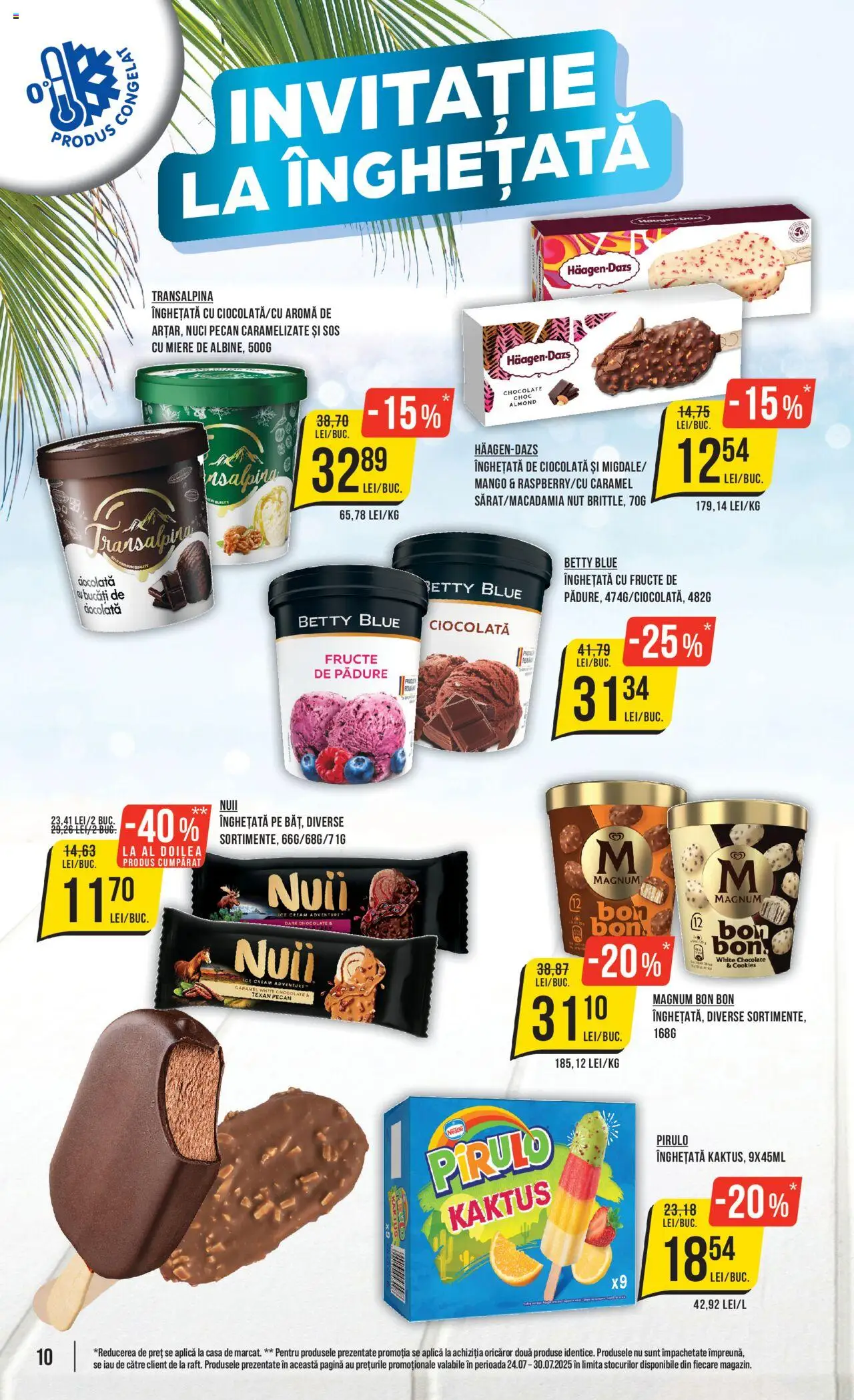 Catalog Mega Image 24 - 29 Iulie 2025 | Pagina 10 | Produse: Duș, Ciocolată, Înghețată, Sos
