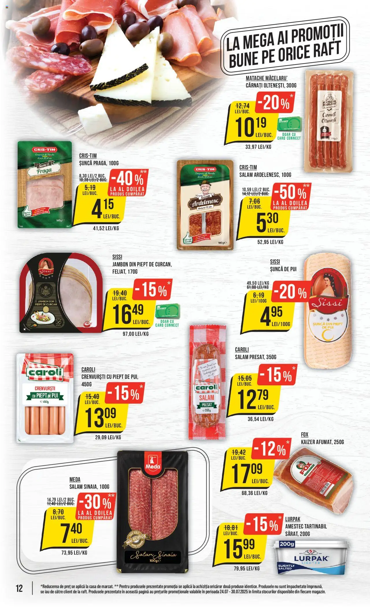 Catalog Mega Image 24 - 29 Iulie 2025 | Pagina 12 | Produse: Filtre kahve makinesi, Raft, Hacıyatmaz Kedi Oyuncağı, Salam