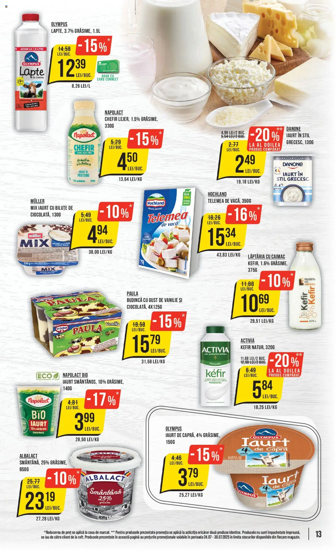 Catalog Mega Image 24 - 29 Iulie 2025 | Pagina 13 | Produse: Masaüstü kılıfı, Lapte, Iaurt, Smântână