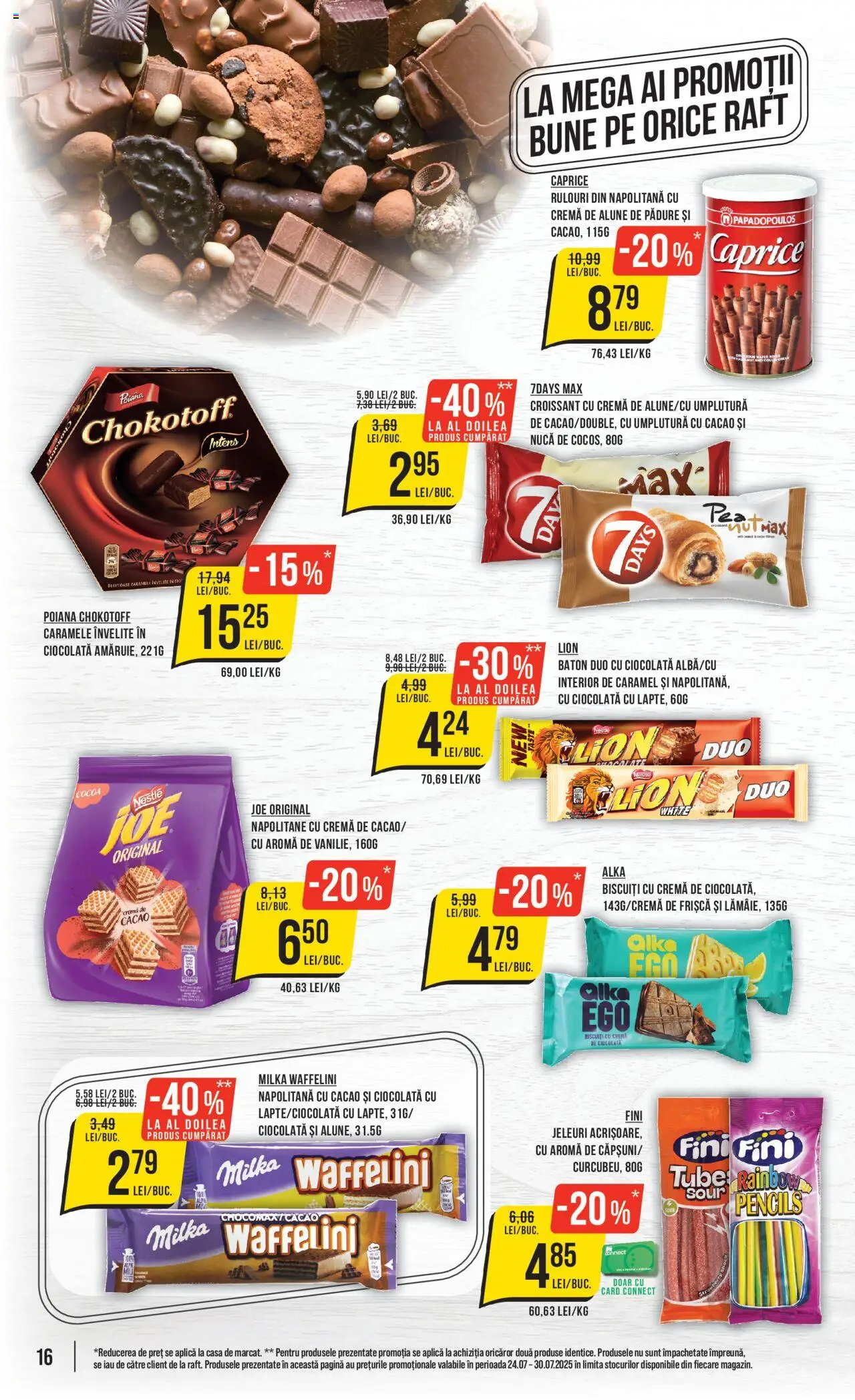 Catalog Mega Image 24 - 29 Iulie 2025 | Pagina 16 | Produse: Napolitane, Frișcă, Cacao, Jeleuri