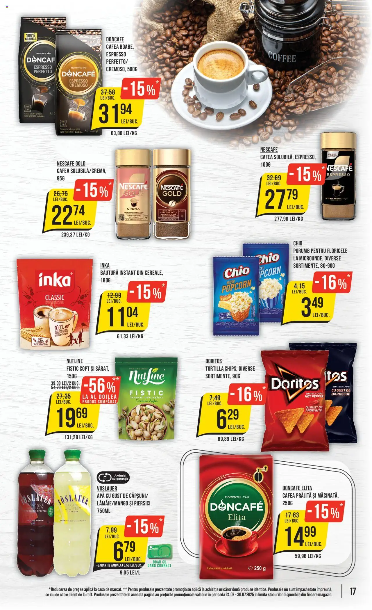 Catalog Mega Image 24 - 29 Iulie 2025 | Pagina 17 | Produse: Cafea, Fistic, Porumb, Apă