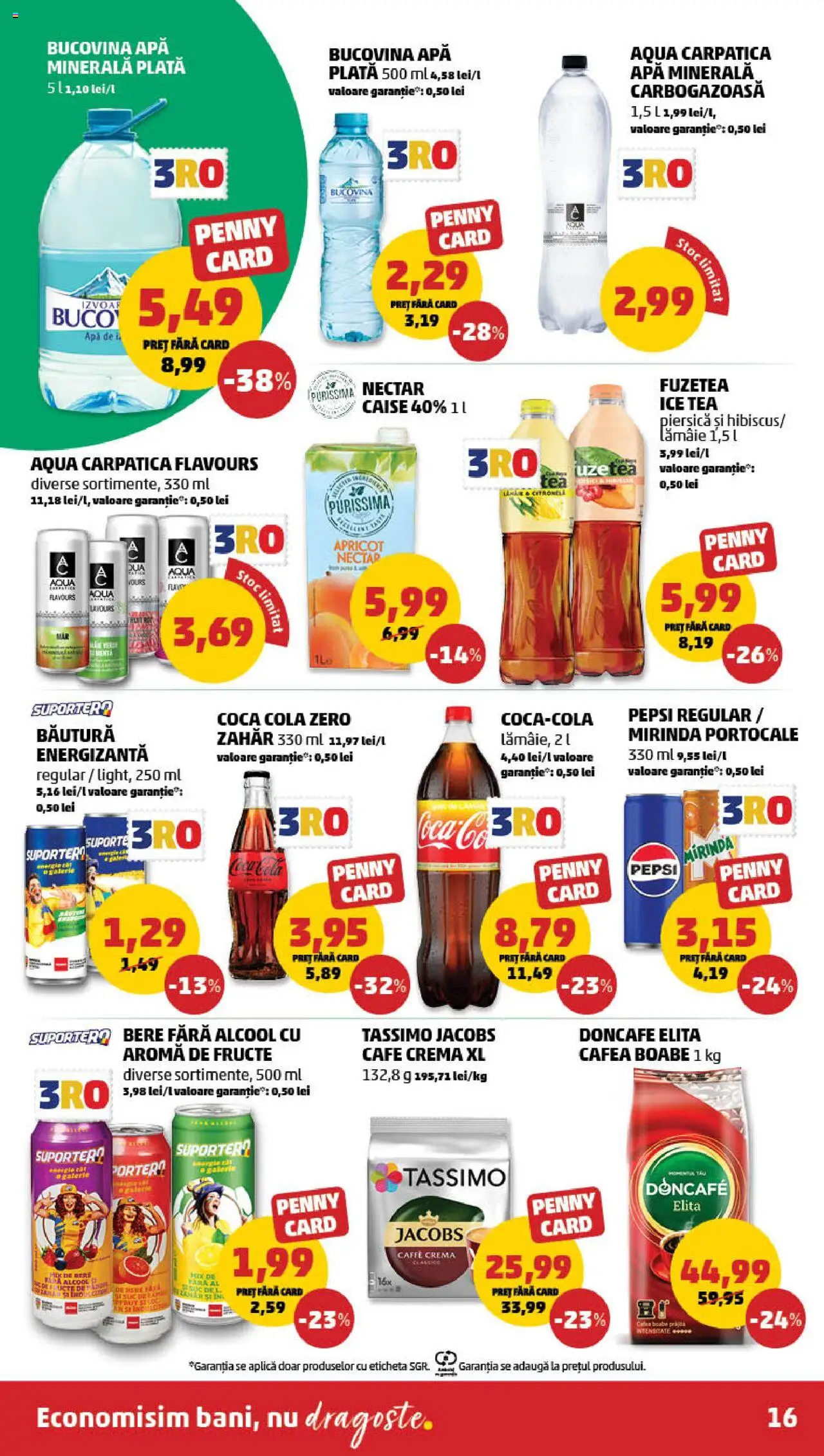 Catalog PENNY Market 23 - 30 Iulie 2025 | Pagina 16 | Produse: Piersică, Bere, Băutură energizantă, Zahăr