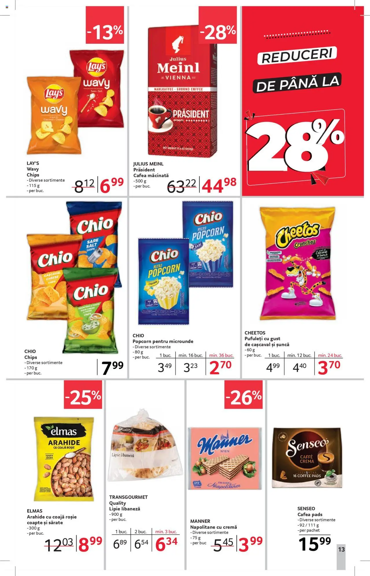 Catalog Selgros 25 - 30 Iulie 2025 | Pagina 13 | Produse: Arahide, Napolitane, Cremă, Pufuleți