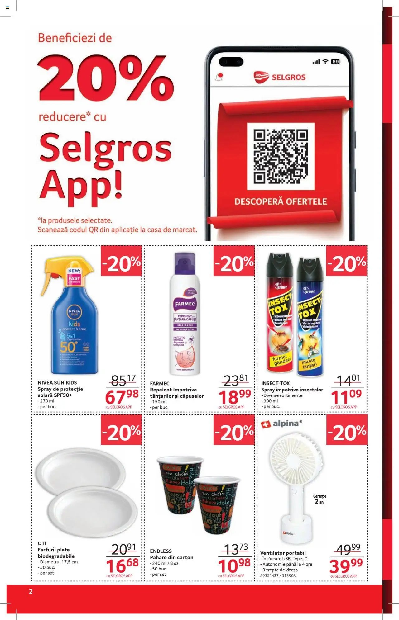 Catalog Selgros 25 - 30 Iulie 2025 | Pagina 2 | Produse: Usb, Pahare, Ventilator