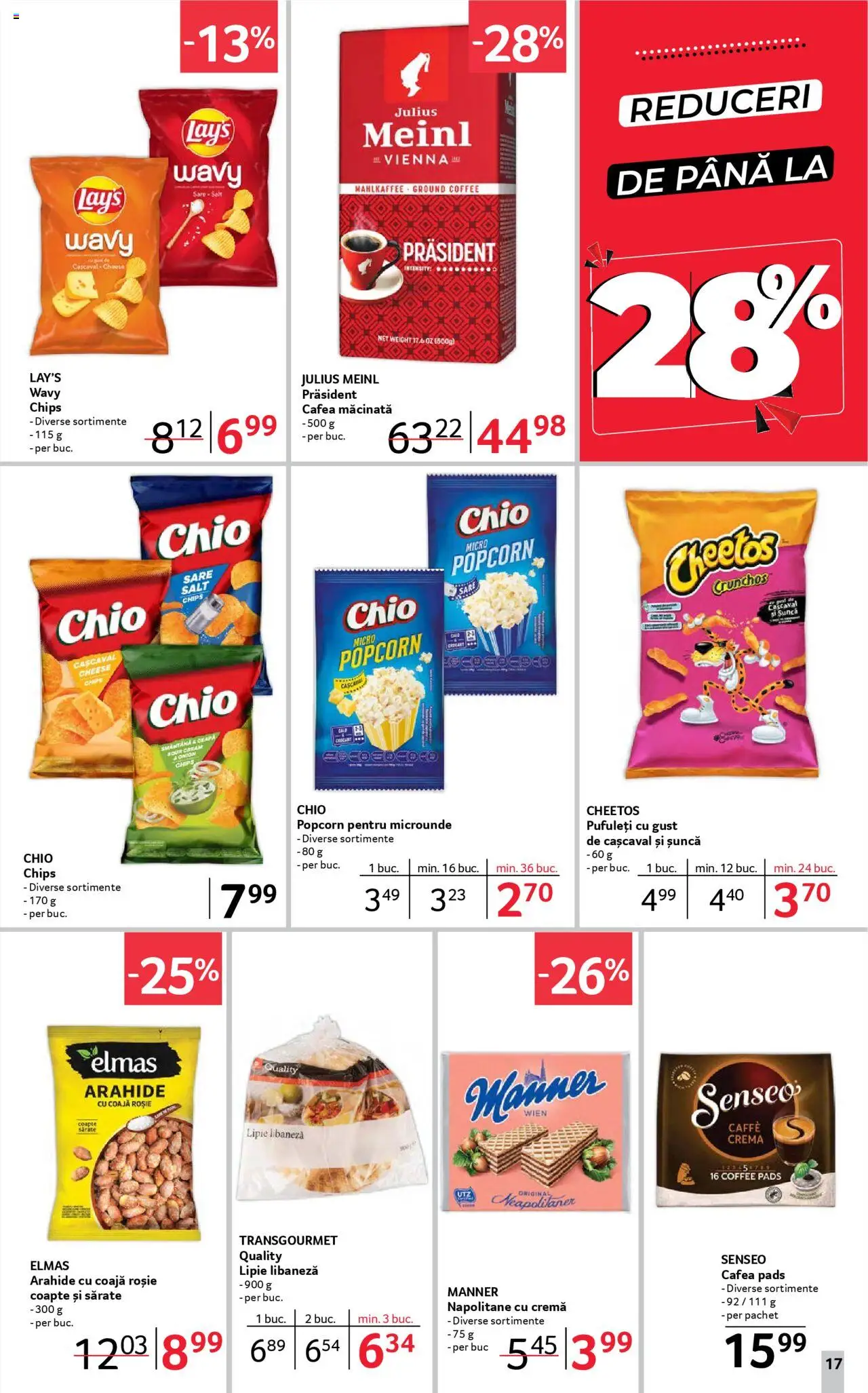 Catalog Selgros 25 - 30 Iulie 2025 | Pagina 17 | Produse: Napolitane, Cafea, Șuncă, Sare