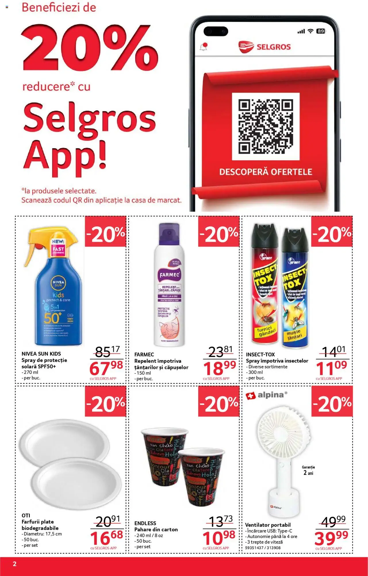 Catalog Selgros 25 - 30 Iulie 2025 | Pagina 2 | Produse: Usb, Pahare, Ventilator, Bol
