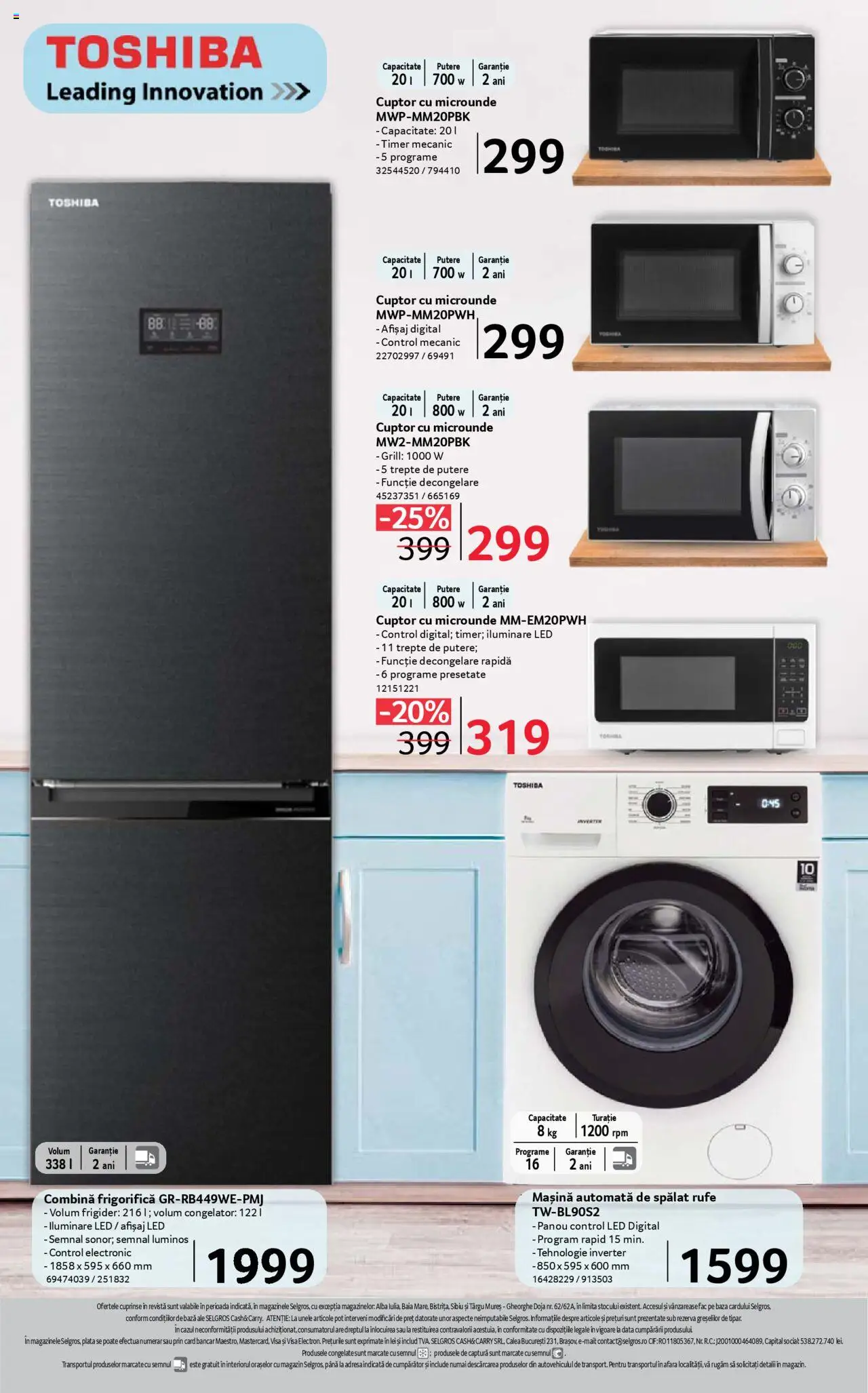Catalog Selgros 25 - 30 Iulie 2025 | Pagina 20 | Produse: Frigider, Congelator, Cuptor Cu Microunde, Combină frigorifică